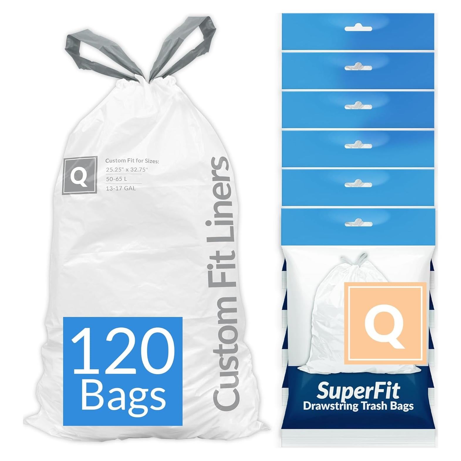 Forros de Basura Reli. SuperFit Código Q 120 Unidades 49.2L