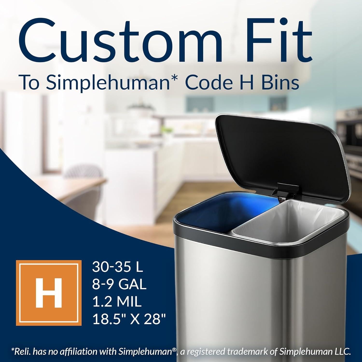 Bolsas de Basura Reli. SuperFit Código H - 60 Unidades 34.1L