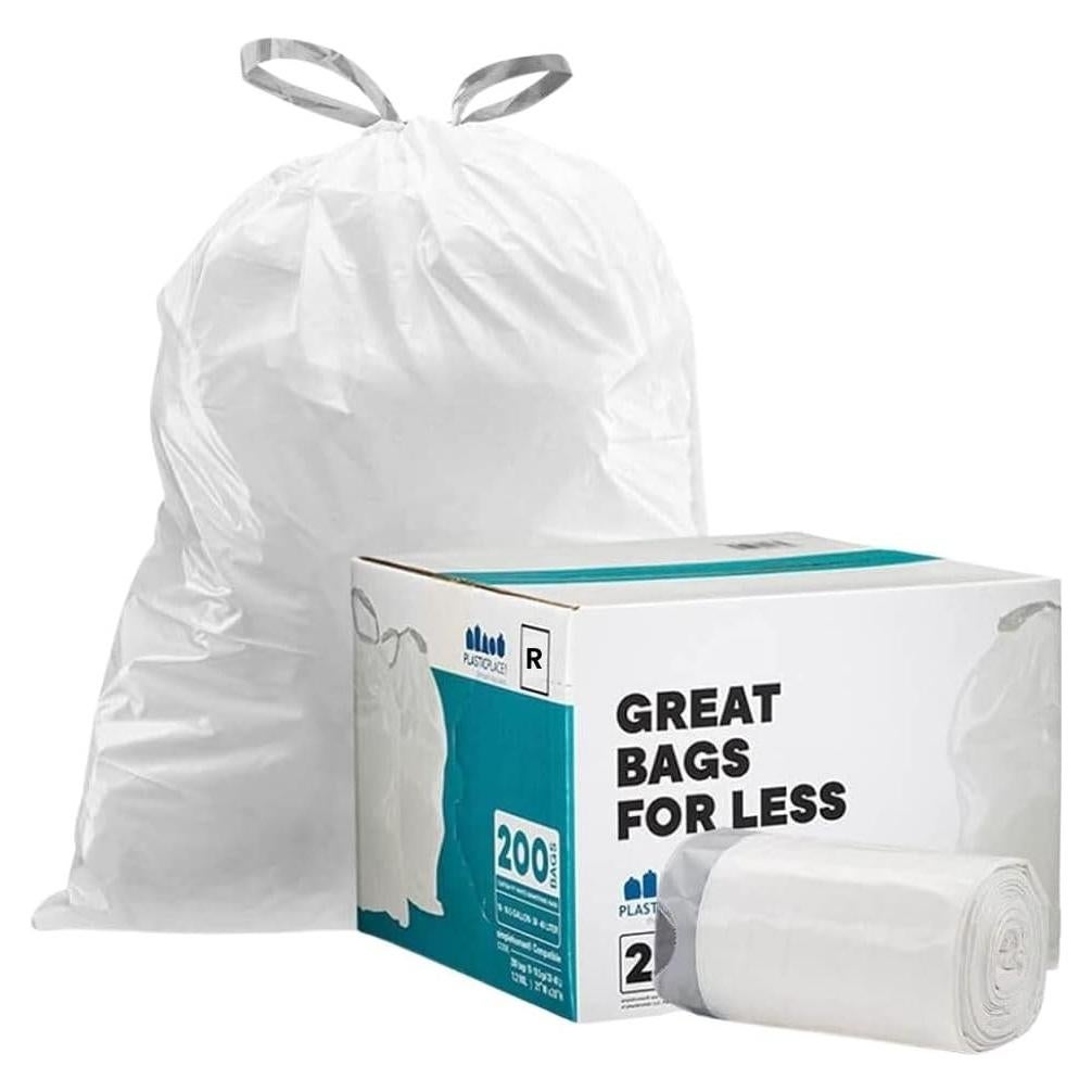 Bolsas de Basura Plasticplace 2.6 Galones 100 Unidades Blancas