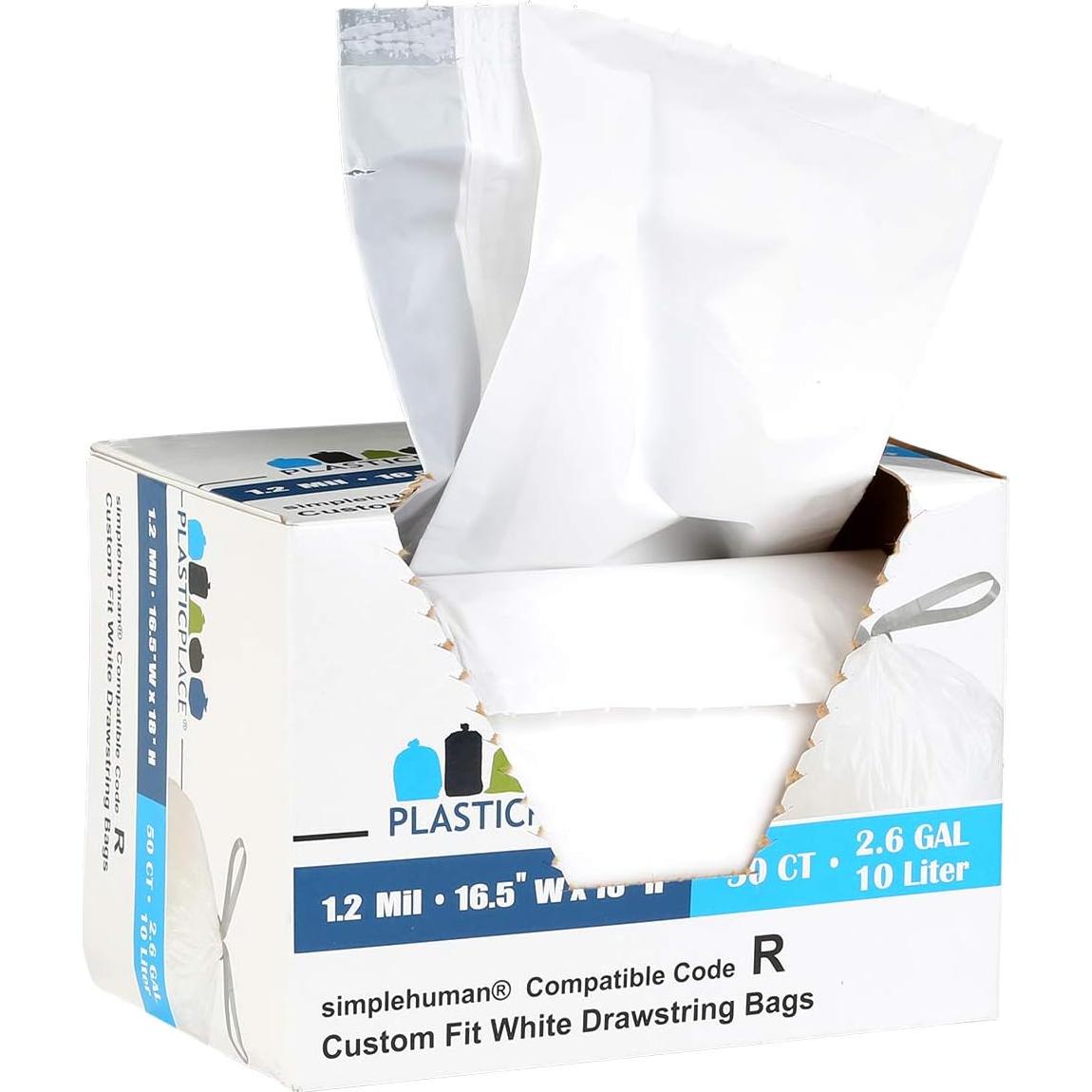 Bolsas de Basura Plasticplace 2.6 Galones 100 Unidades Blancas
