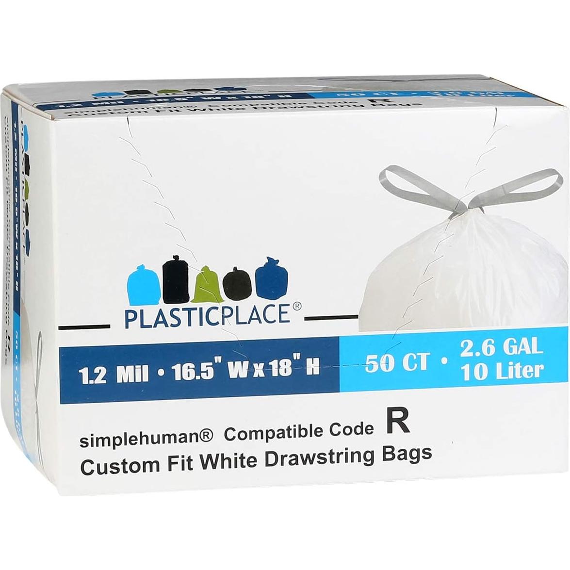 Bolsas de Basura Plasticplace 2.6 Galones 100 Unidades Blancas