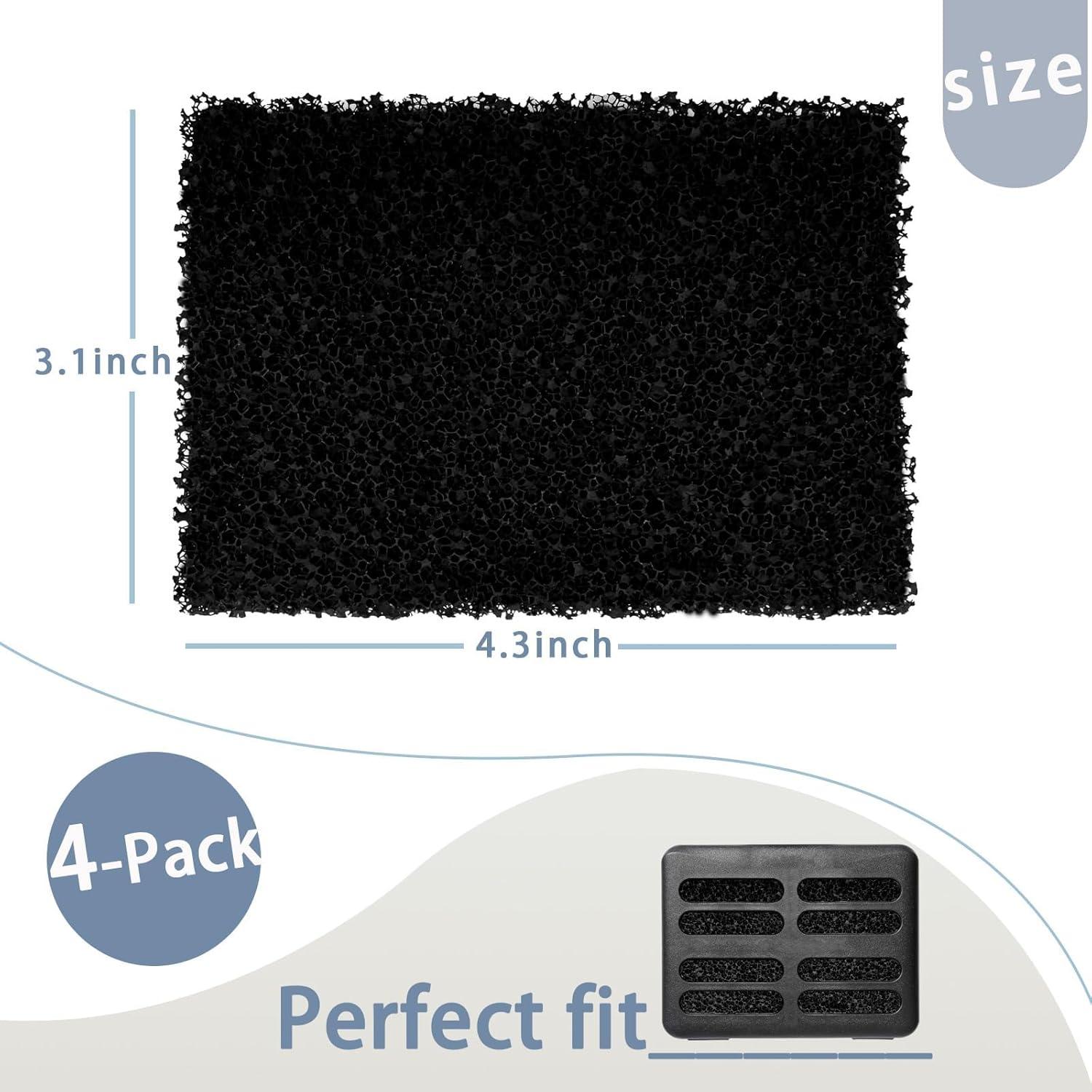 Filtros de Carbón Activado para Basura LUTQ 4-Pack 10.9x7.9 cm