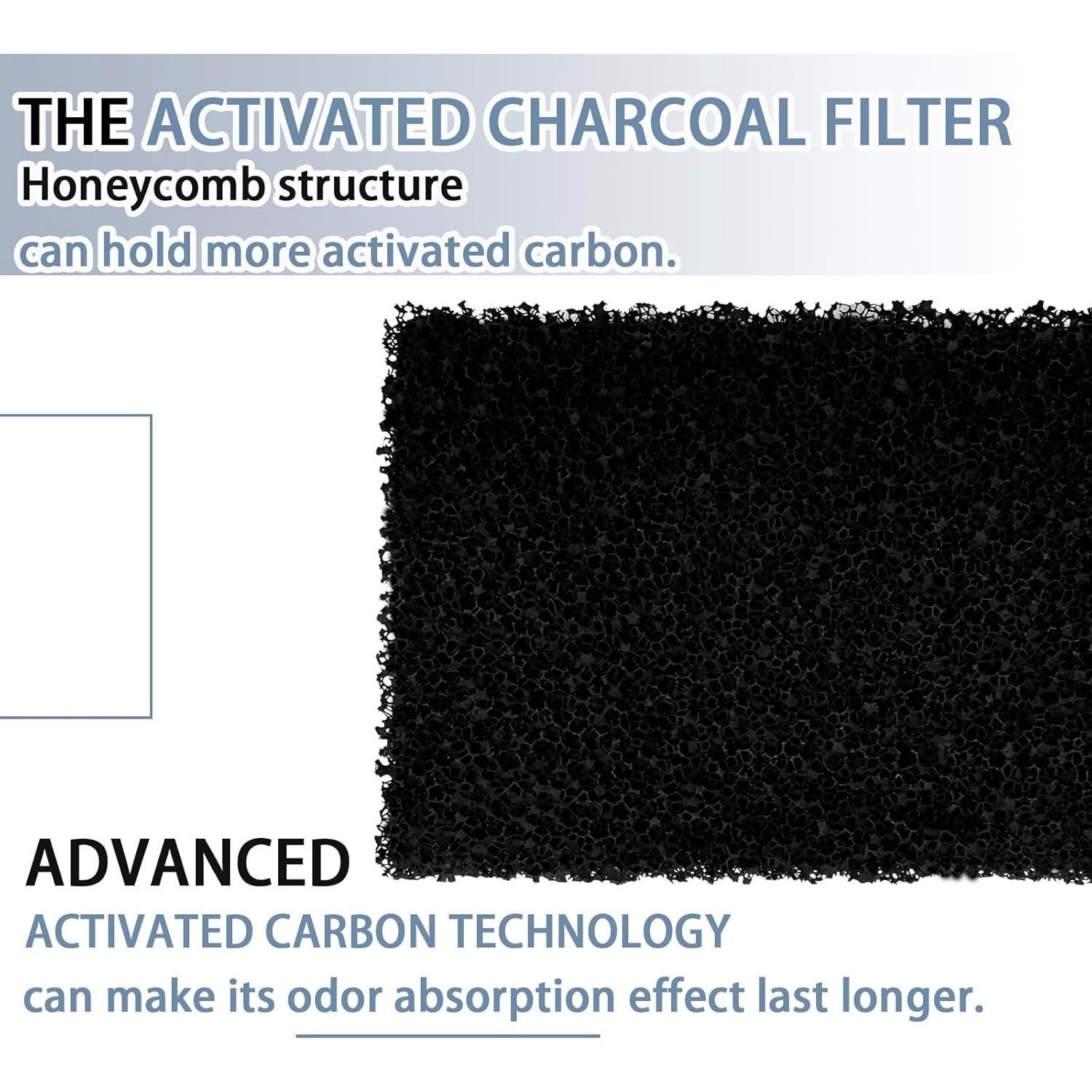 Filtros de Carbón Activado para Basura LUTQ 4-Pack 10.9x7.9 cm