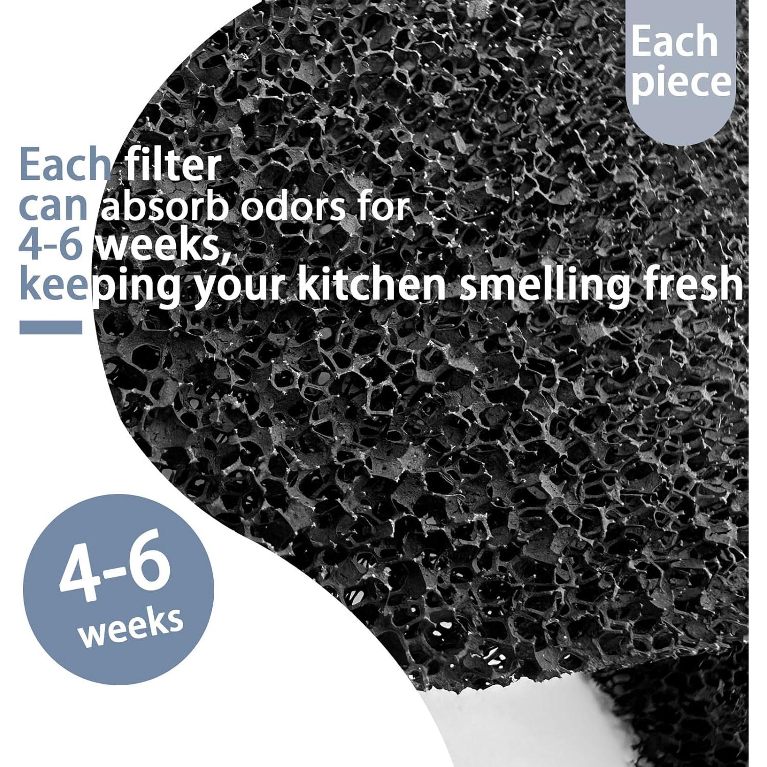 Filtros de Carbón Activado para Basura LUTQ 4-Pack 10.9x7.9 cm