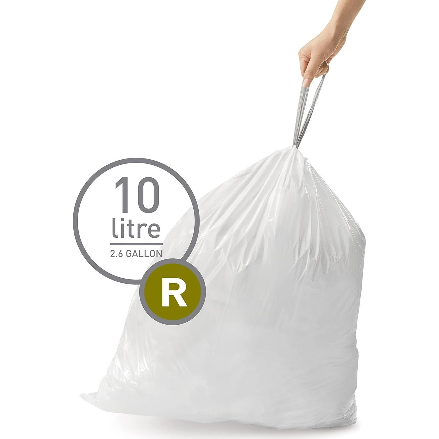 Forros de Basura Ajustados simplehuman Código R 100 Contar 10L