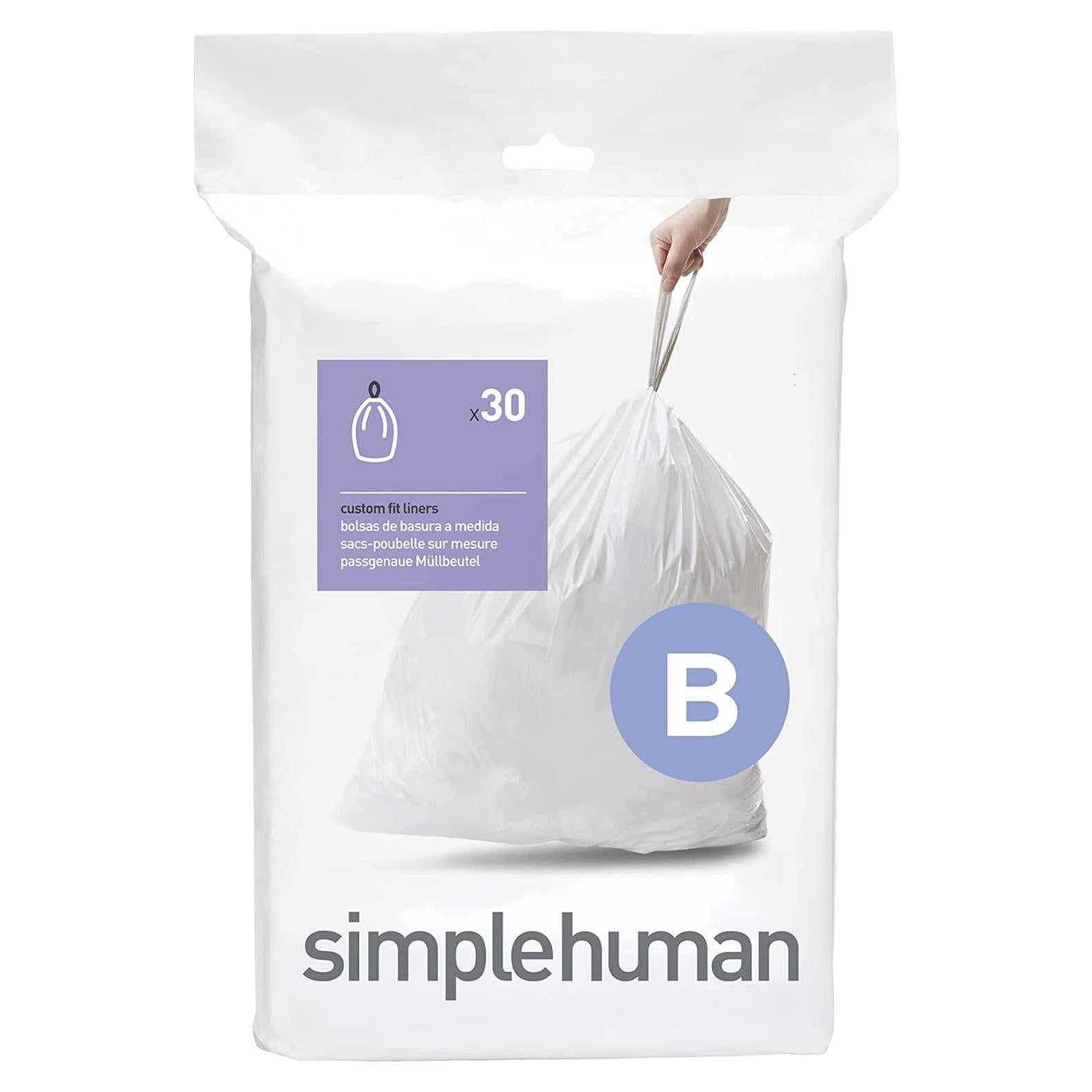 Bolsas de Basura Ajustadas simplehuman Código B 6L 30 Unidades