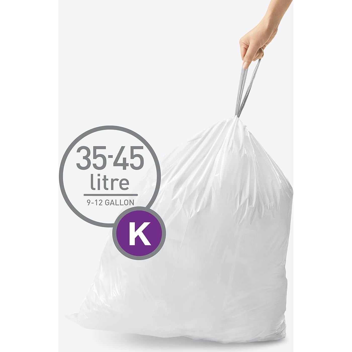 Forros de Basura Ajustados simplehuman 200 Unidades 45L Blanco