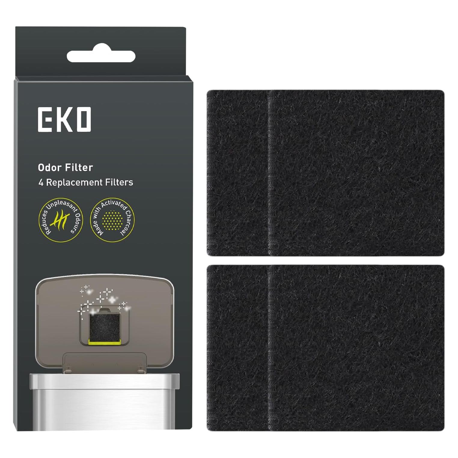 Filtros de Olor EKO de Carbón Activado - Paquete de 4 Reemplazos