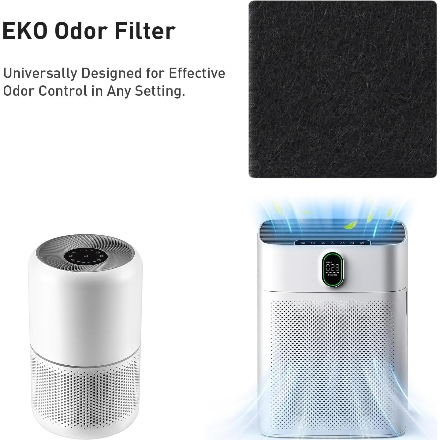 Filtros de Olor EKO de Carbón Activado - Paquete de 4 Reemplazos