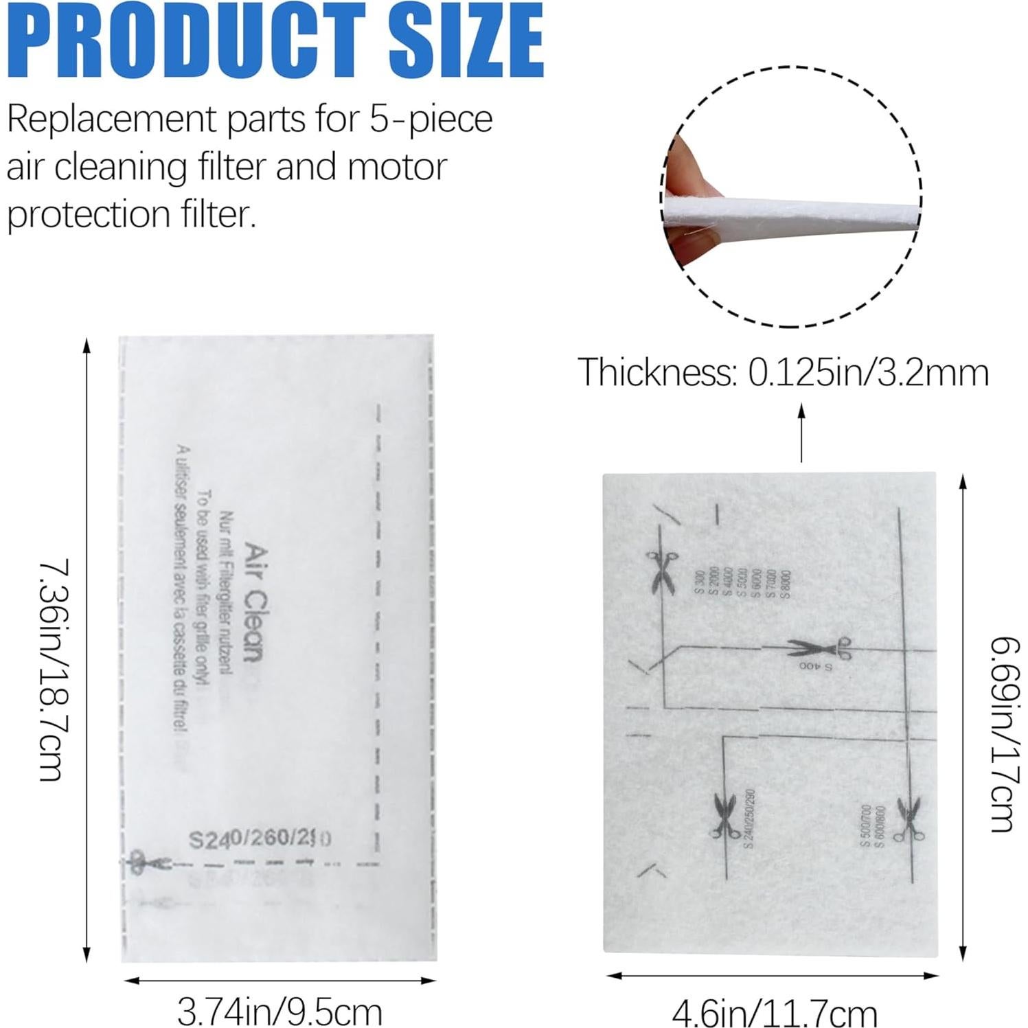 Filtros de Reemplazo AOQIVIS para Aspiradoras Miele C1 C2 C3 (10pack)