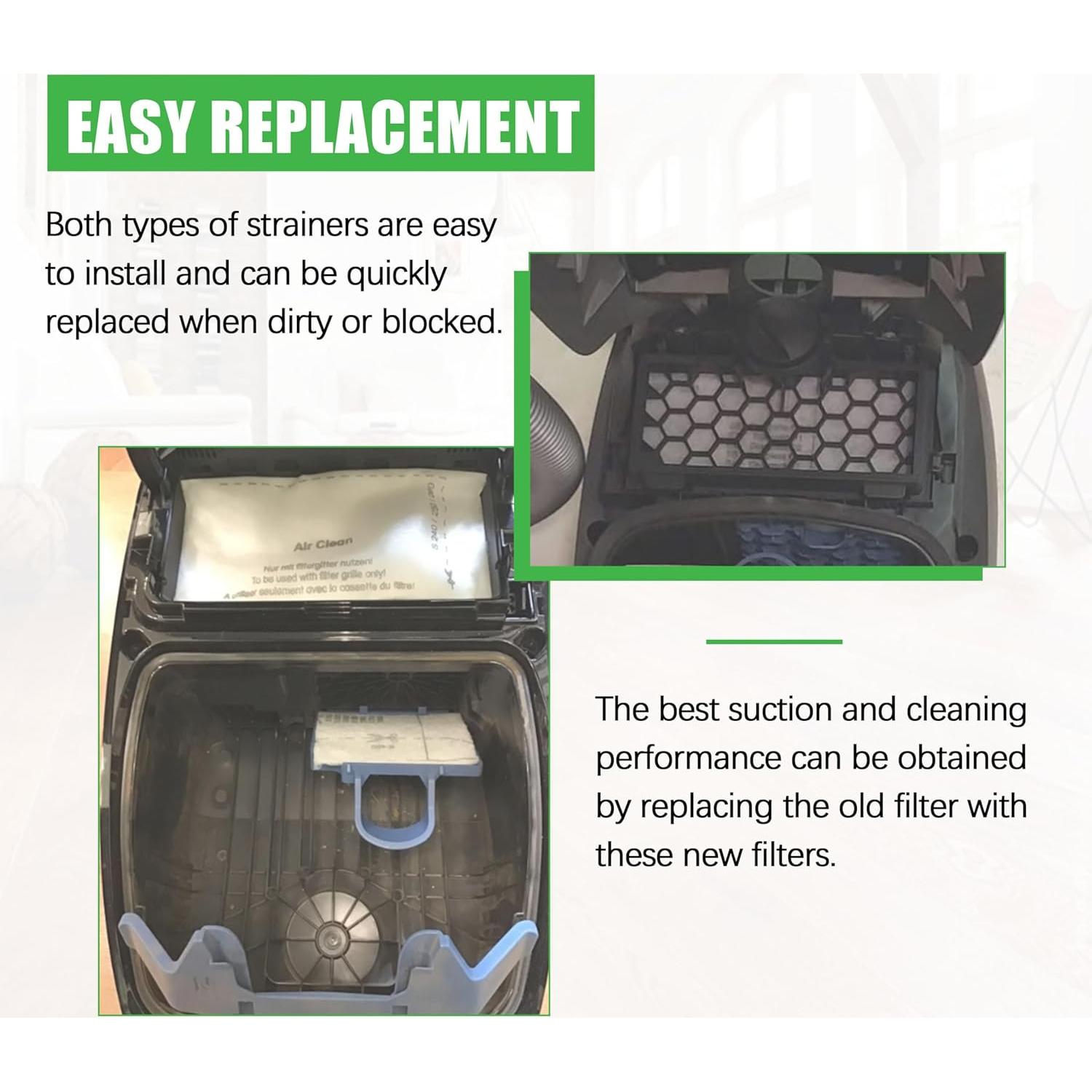 Filtros de Reemplazo AOQIVIS para Aspiradoras Miele C1 C2 C3 (10pack)