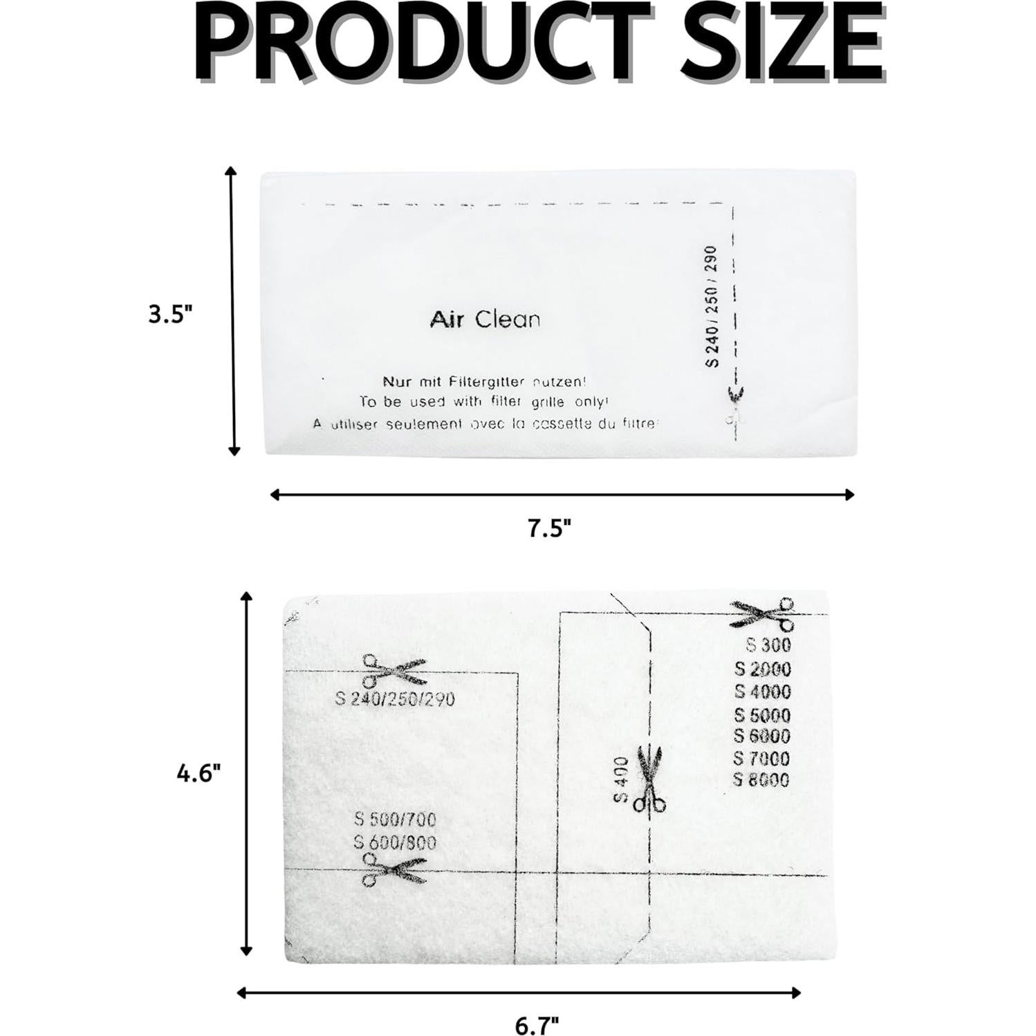 Filtros Nispira AirClean para Aspiradoras Miele Classic C1 C2 C3