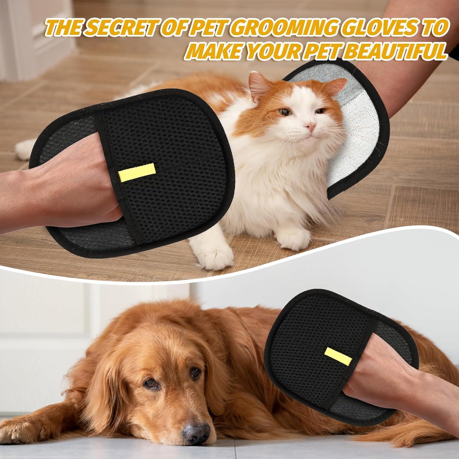 Guantes de Aseo Doble Cara Xorim para Mascotas - 2 Piezas