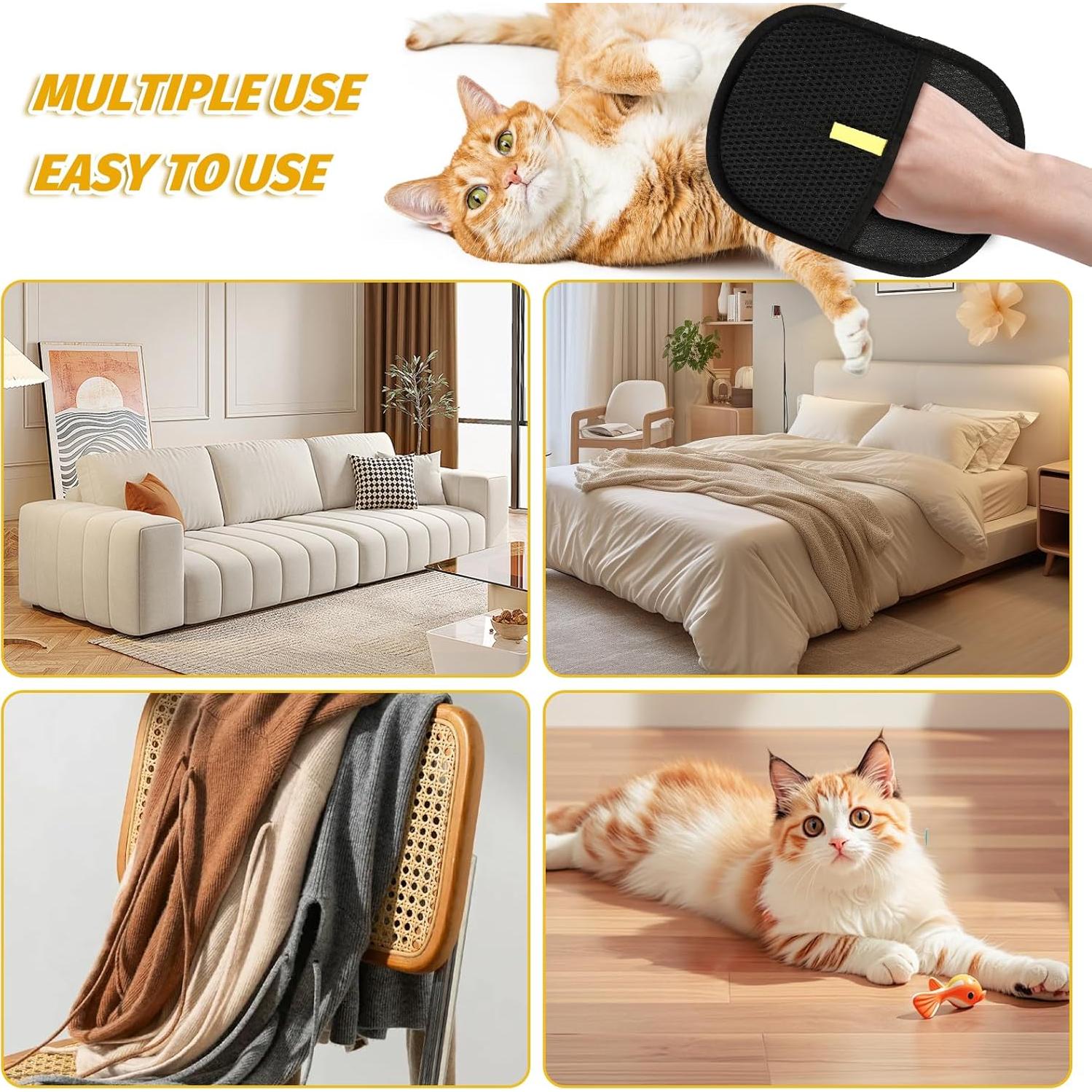 Guantes de Aseo Doble Cara Xorim para Mascotas - 2 Piezas