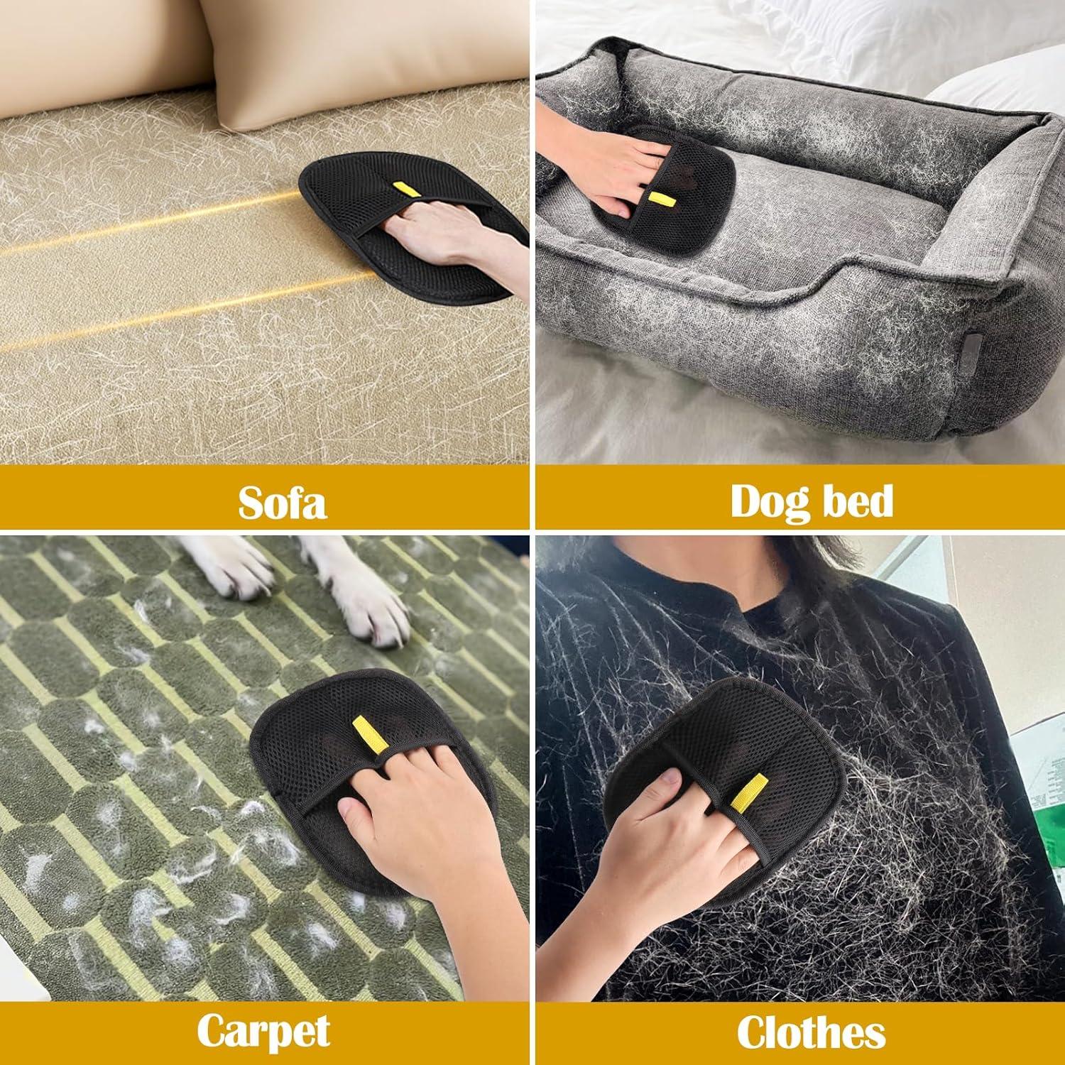 Guantes Quitapelos para Mascotas BABORUI - 2 Paquete Ecológicos