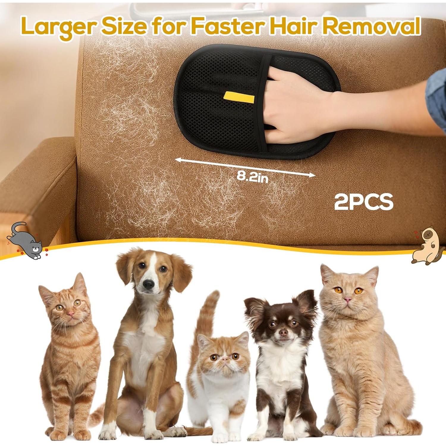 Guantes Quitapelos para Mascotas BABORUI - 2 Paquete Ecológicos