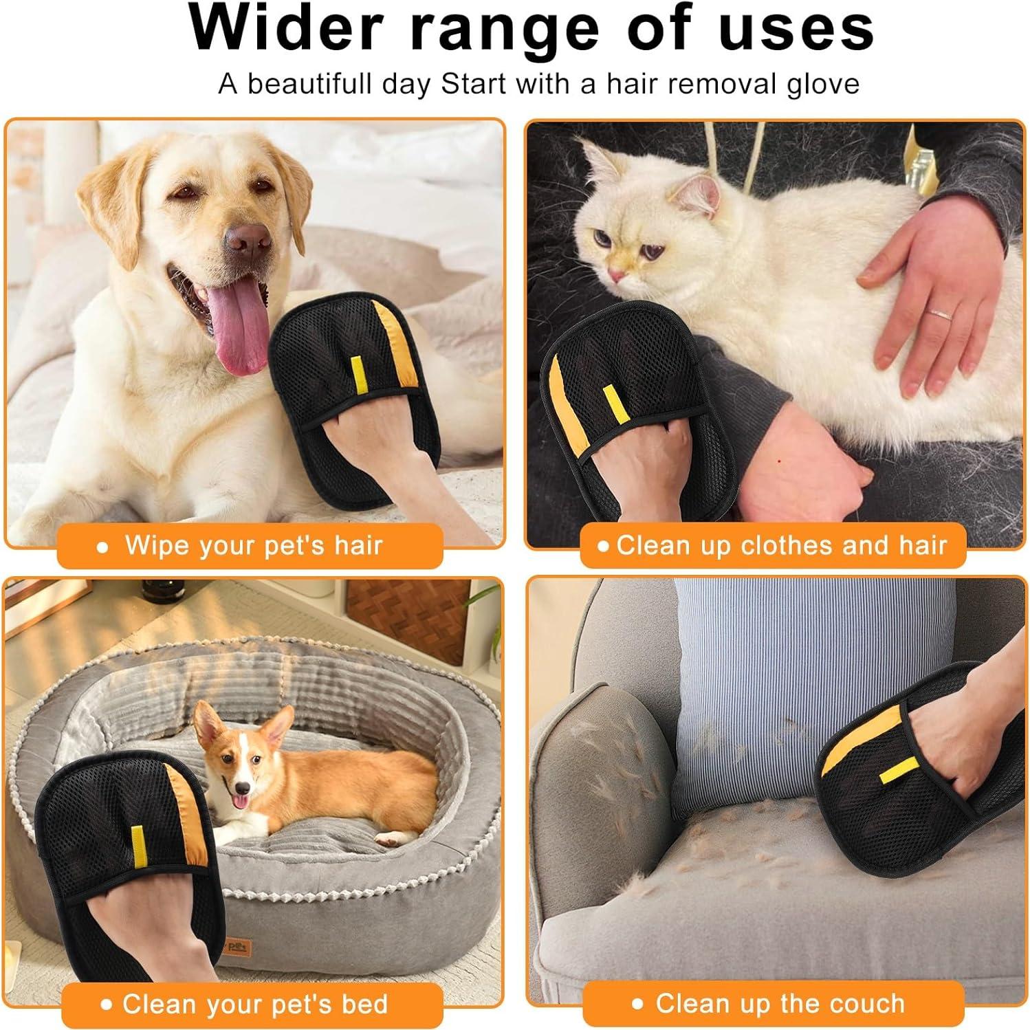 Paquete de 4 Guantes Electrostáticos Boqibyon para Mascotas