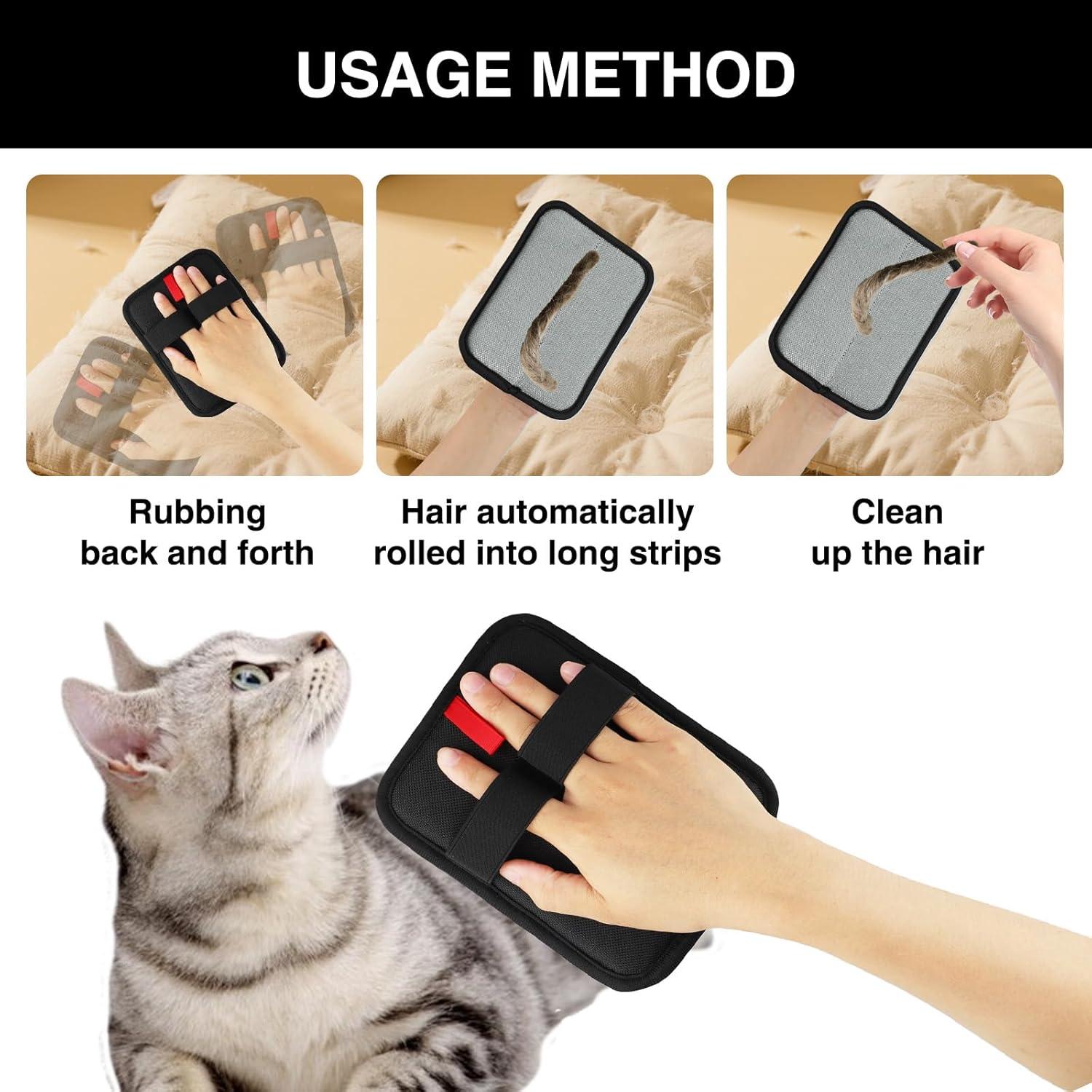 Guante Limpiador de Pelo de Mascota OQXEJPHFN 17x13cm Reutilizable