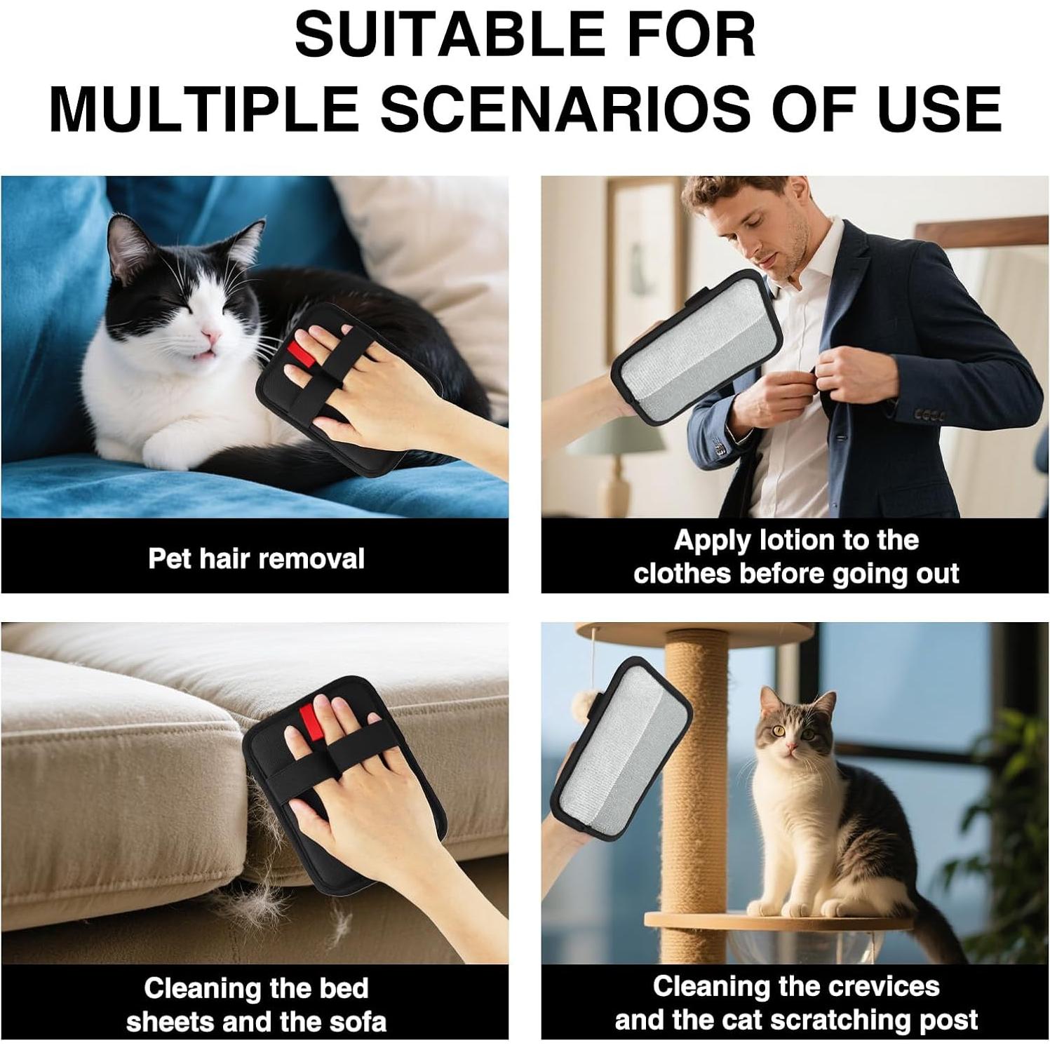 Guante Limpiador de Pelo de Mascota OQXEJPHFN 17x13cm Reutilizable