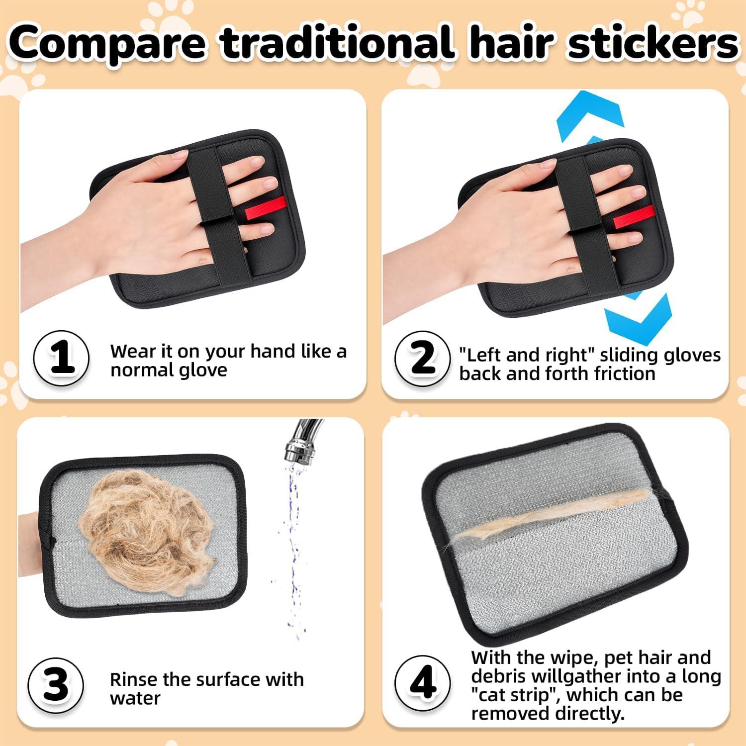 Guantes Electroestáticos DWJDWJ para Eliminar Pelo de Mascotas