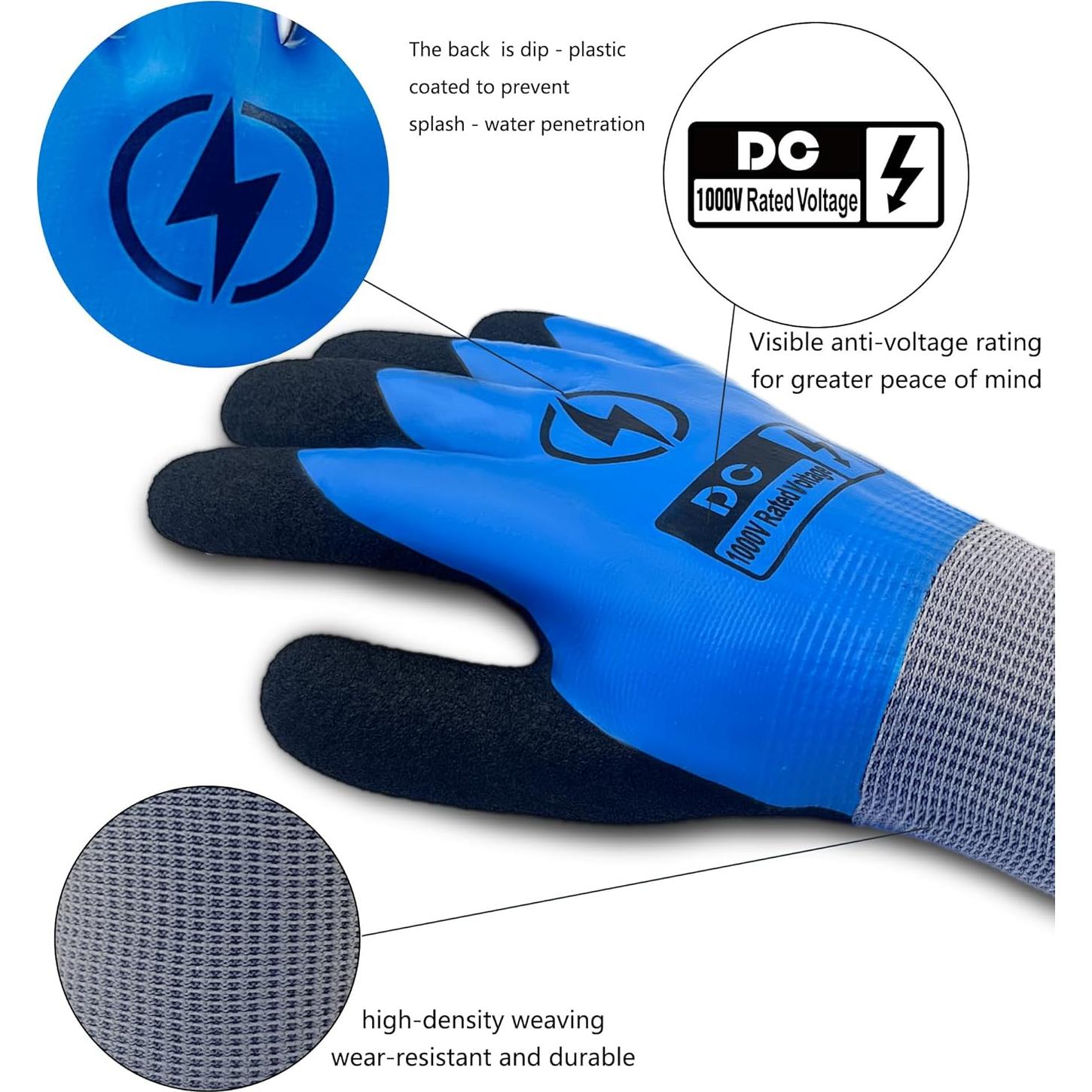 Guantes de Electricista Aislados 1000V DongChu Antideslizantes