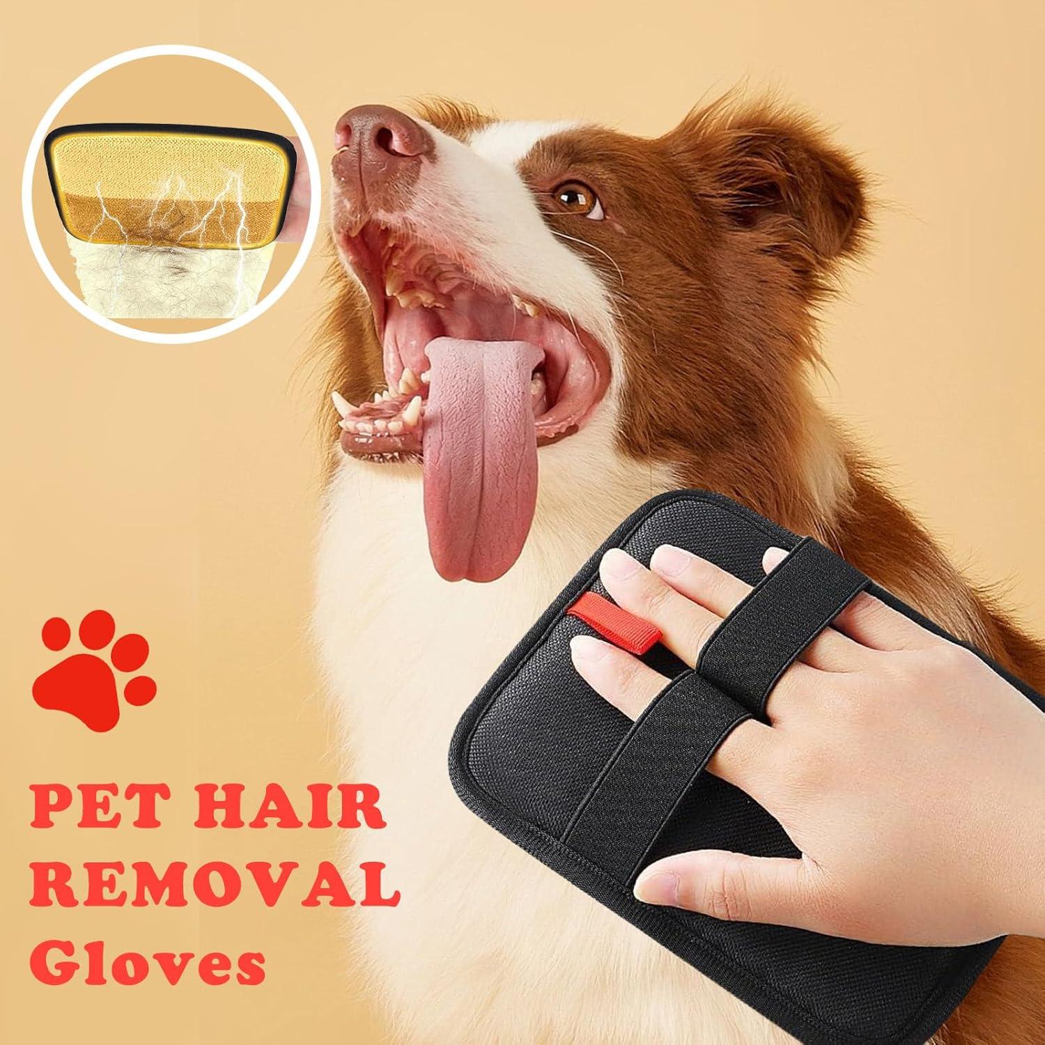 Guantes Electrostáticos para Remoción de Pelo de Mascota - 2 Pcs