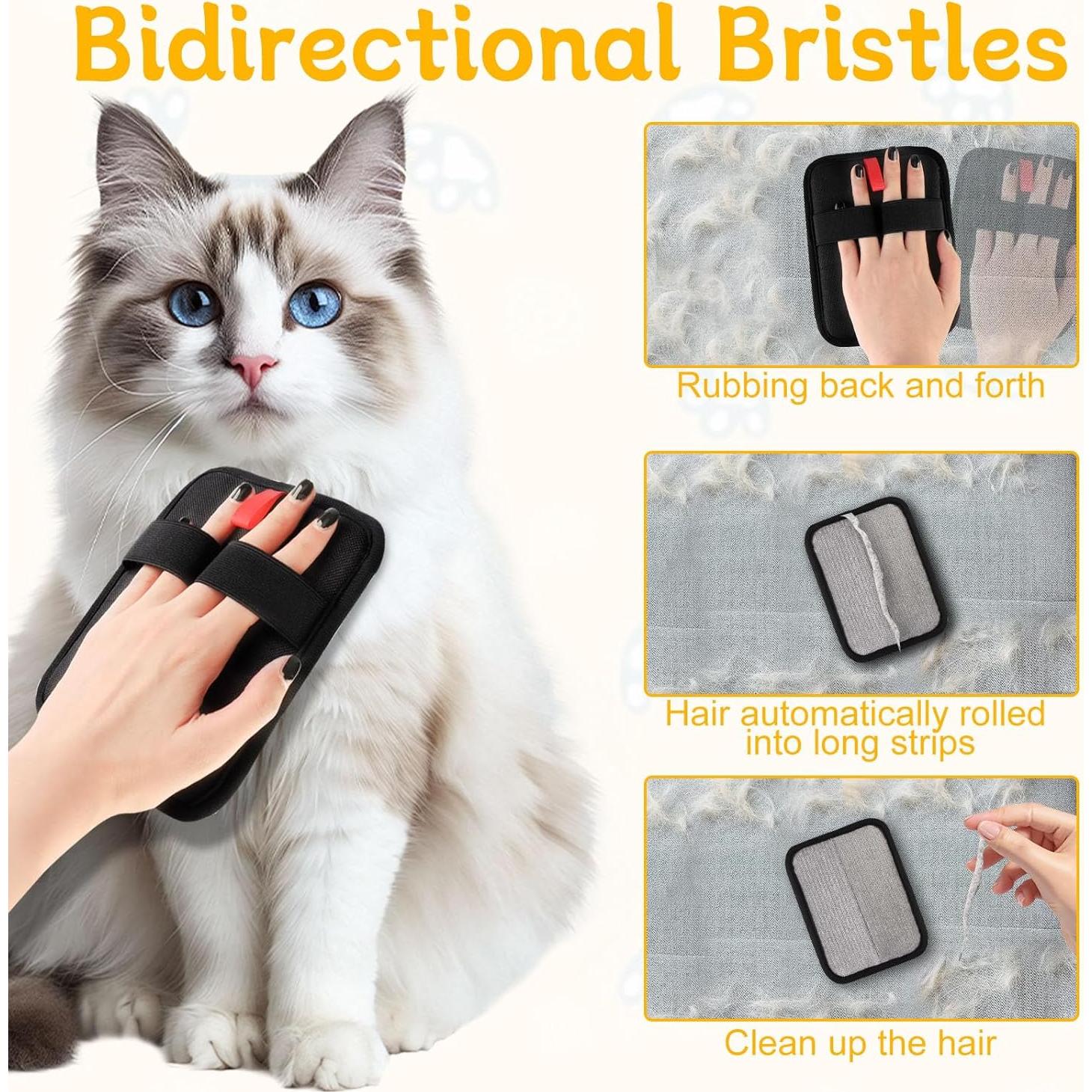 Guantes de Eliminación de Pelo de Mascota Ensthee 2 Pcs Reutilizables