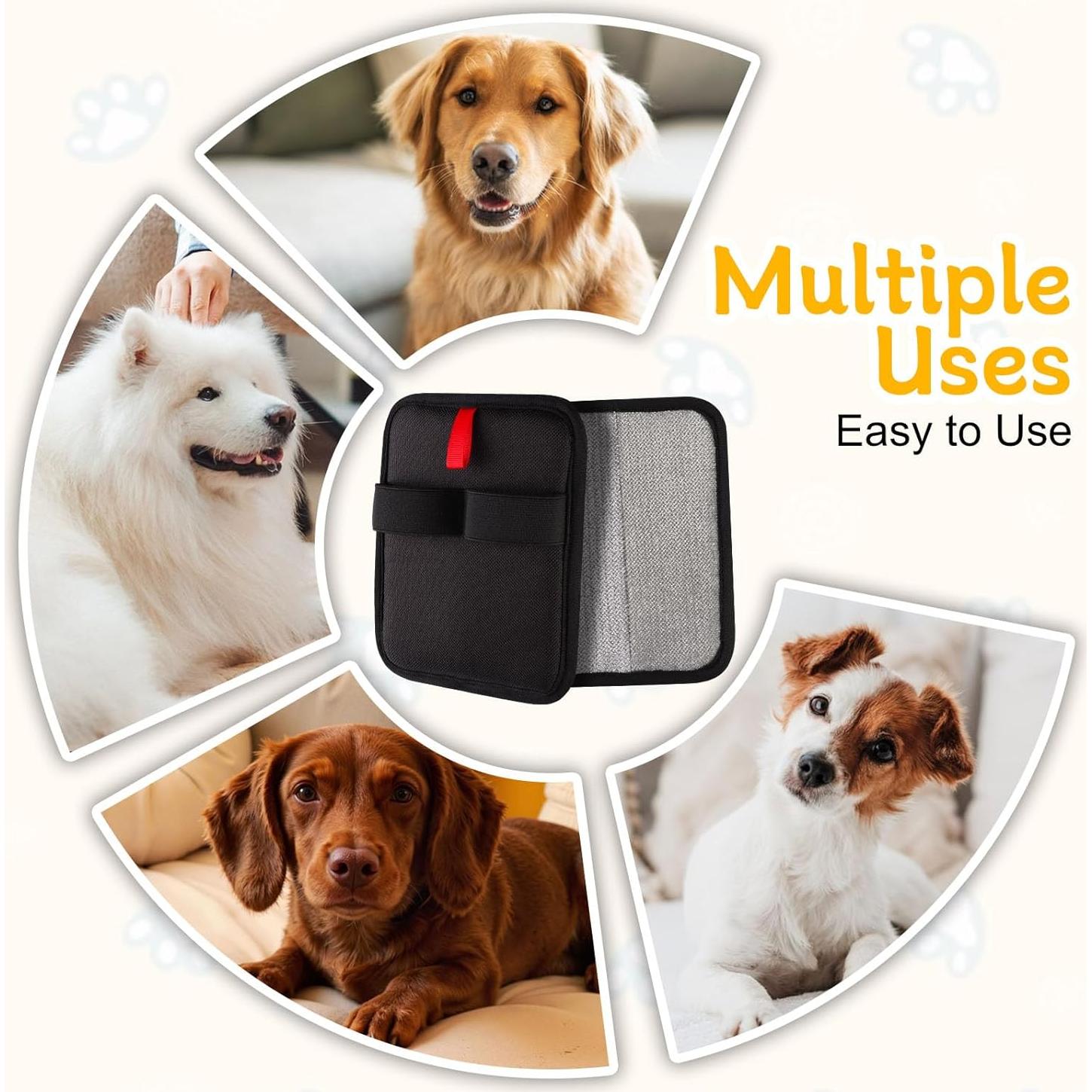 Guantes de Eliminación de Pelo de Mascota Ensthee 2 Pcs Reutilizables