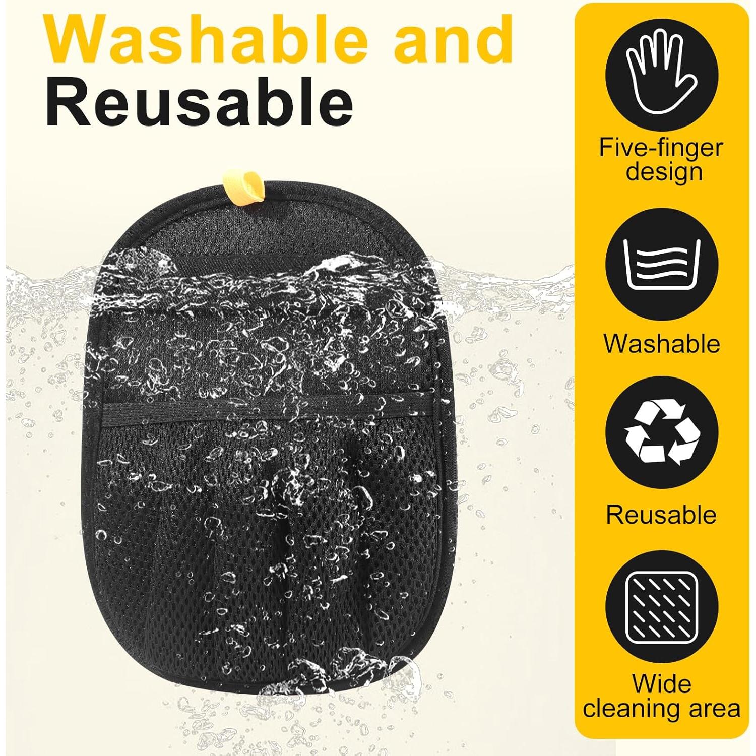 Guantes Removedores de Pelo de Mascota QWYXZZ - 2 Paquetes