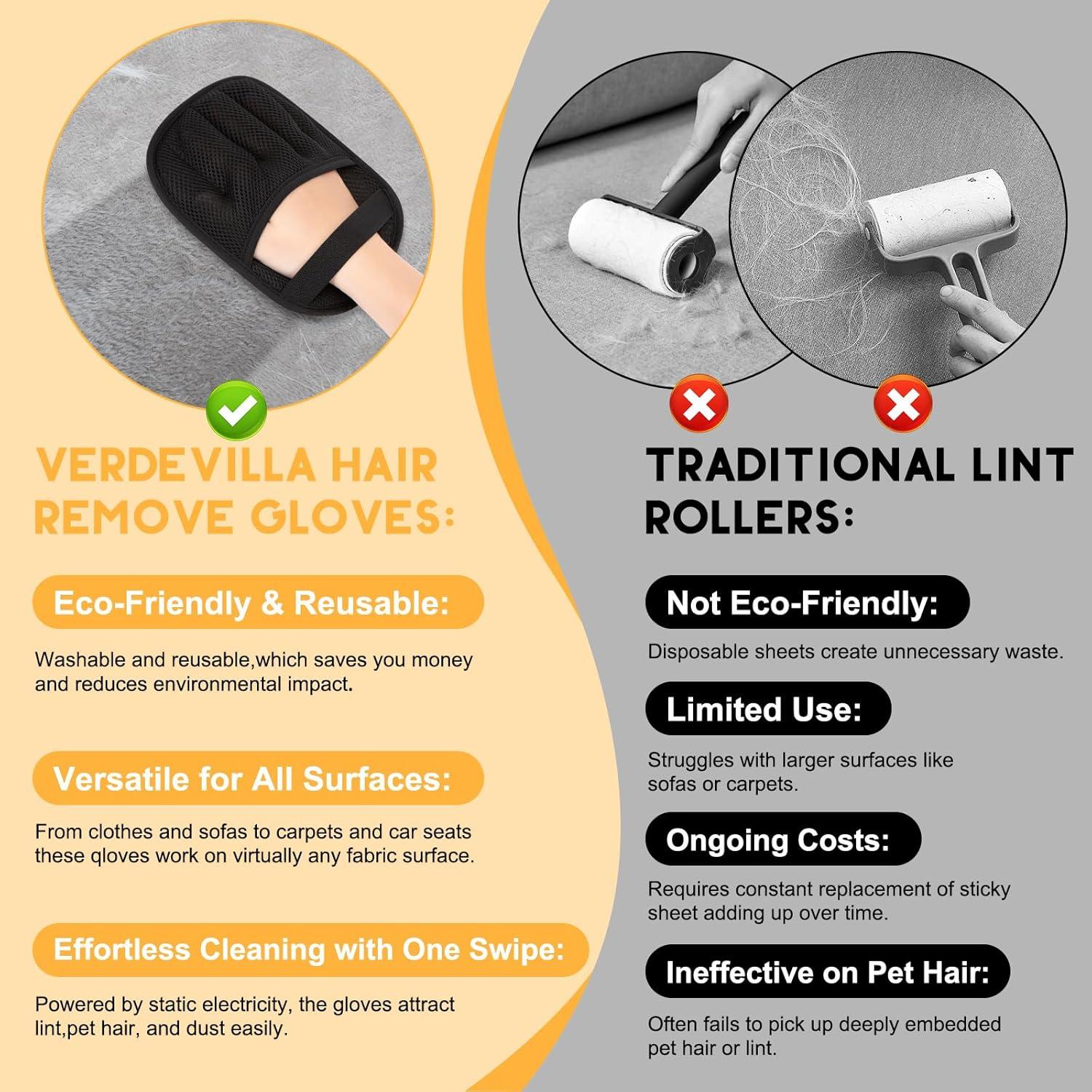 Guantes Removedor de Pelo de Mascotas Magic Brush VerdeVilla