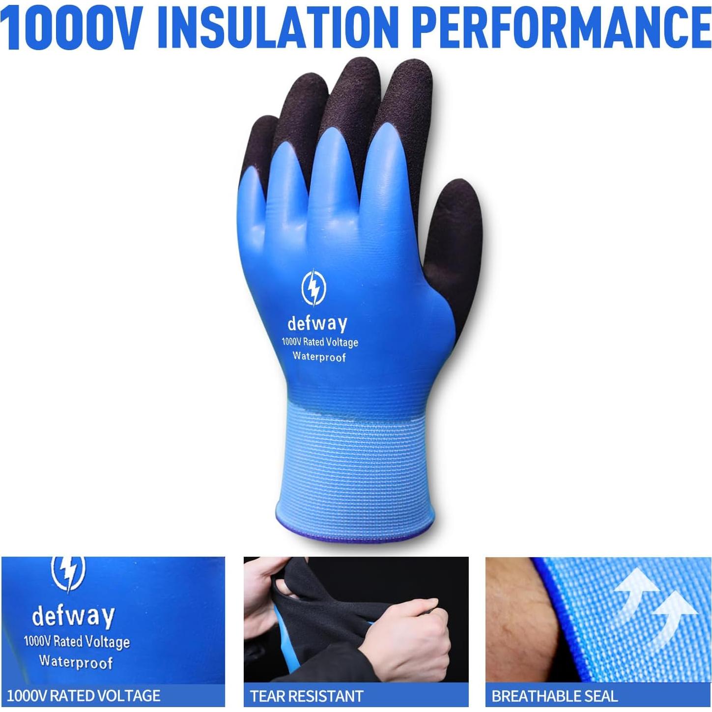 Guantes de Trabajo Aislantes 1000V Defway Impermeables
