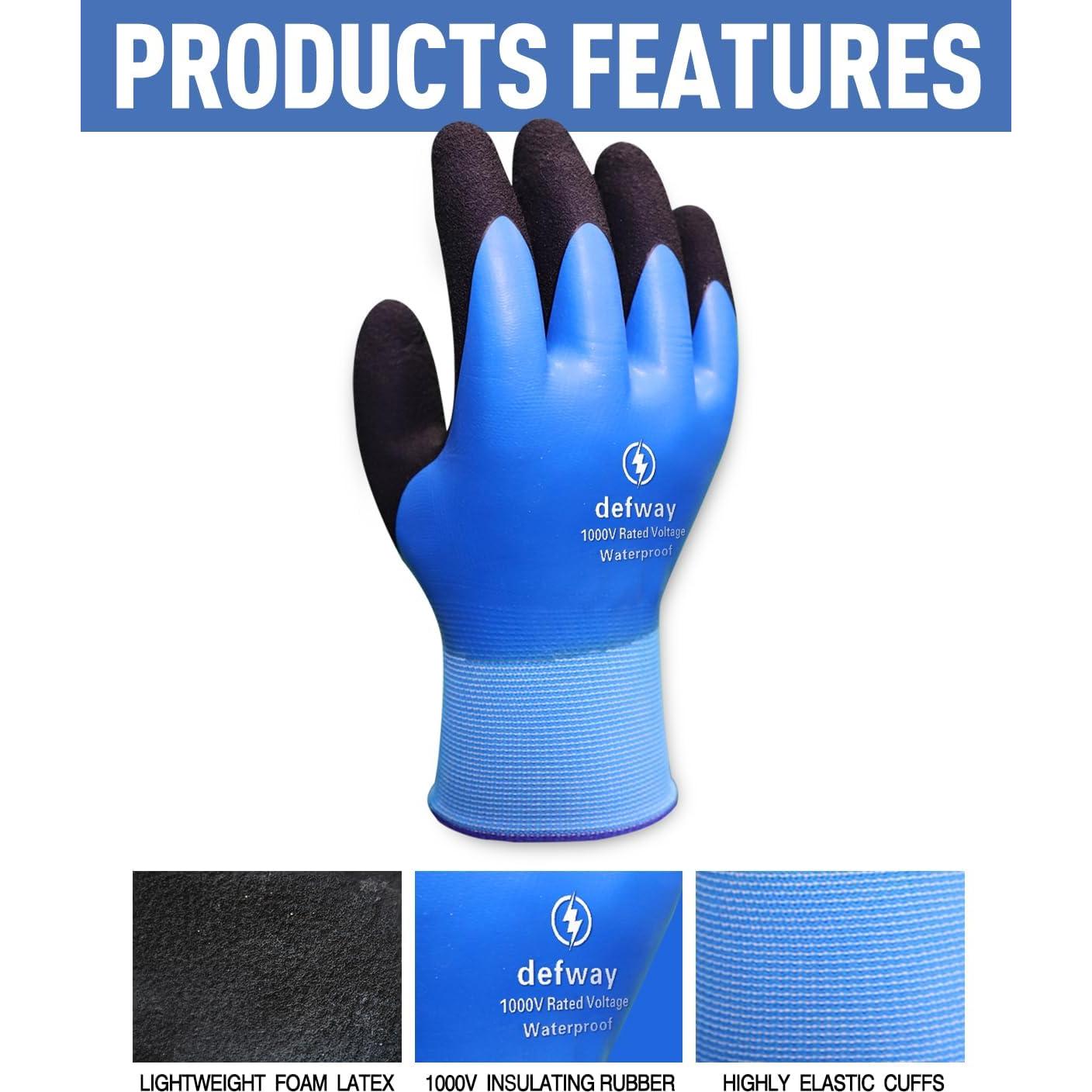 Guantes de Trabajo Aislantes 1000V Defway Impermeables