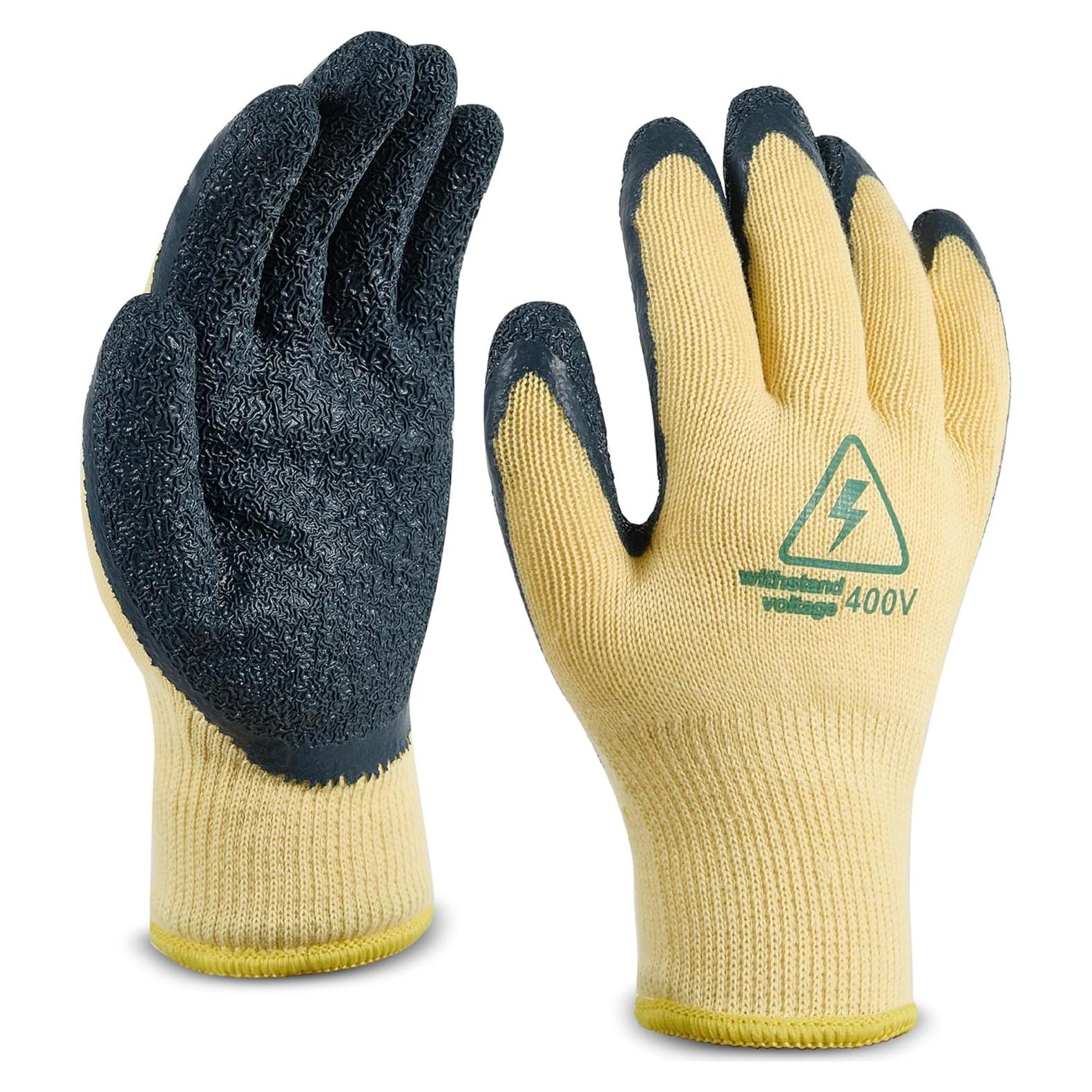 Guantes Aislantes de Electricista 400V con Textura Antideslizante