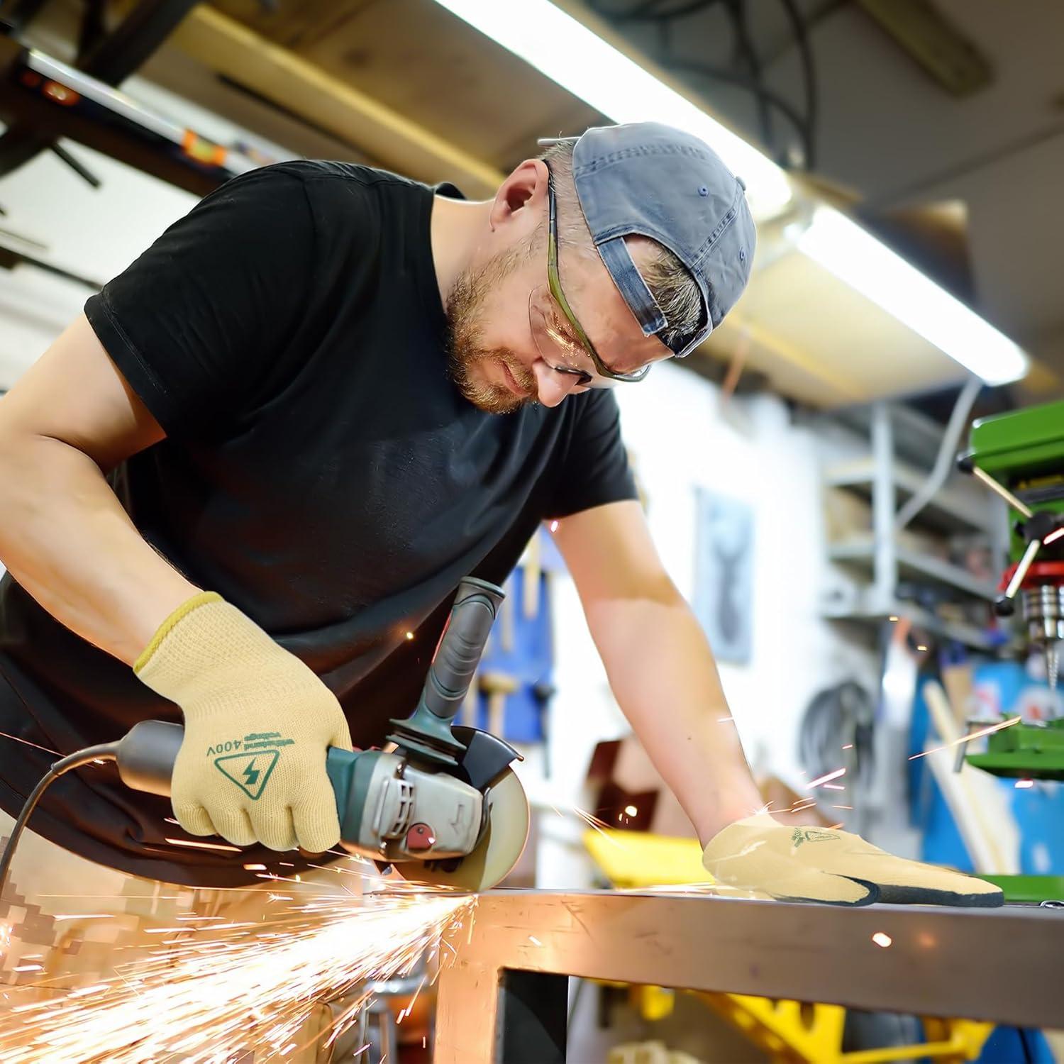 Guantes Aislantes de Electricista 400V con Textura Antideslizante