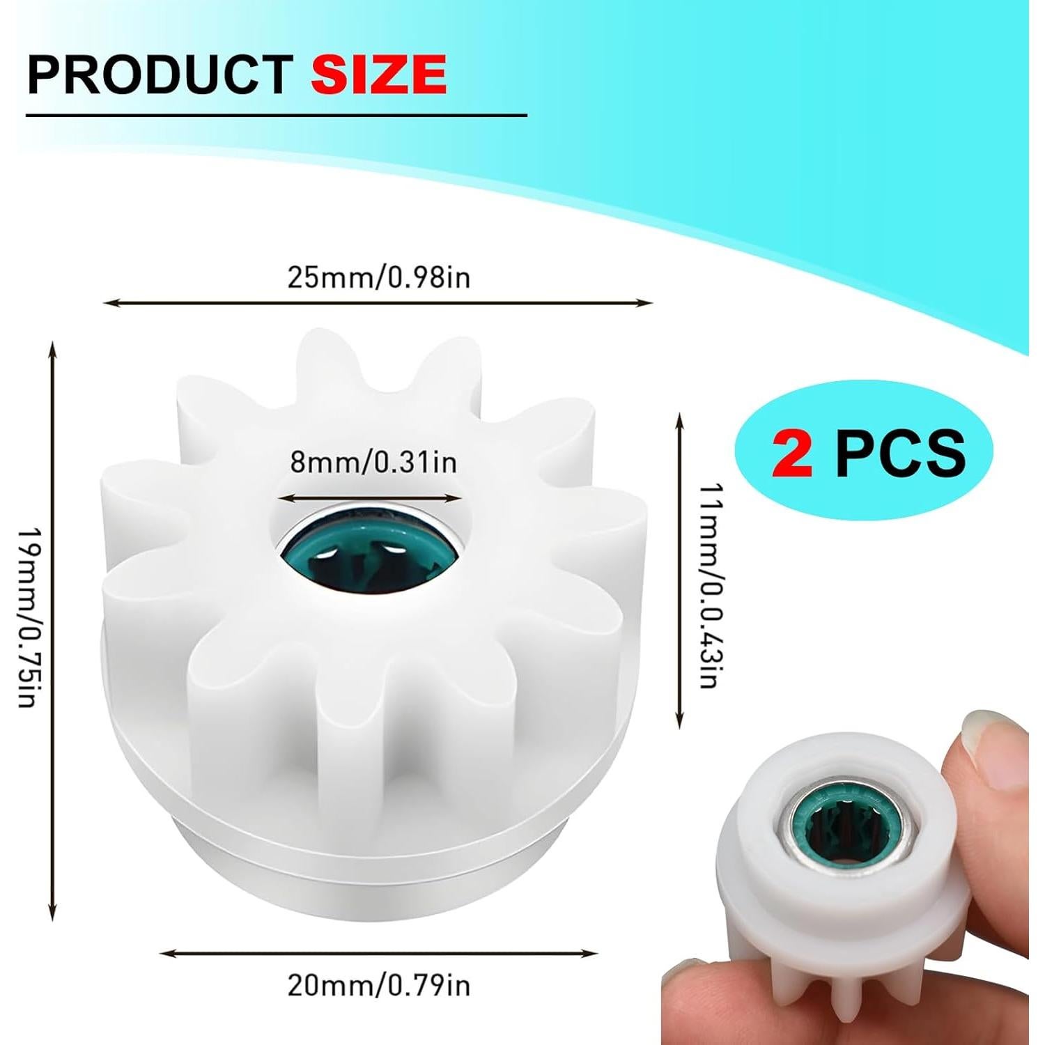 Kit de Engranajes de Reemplazo FXHDC-M para Mop de Giro 2-Pack