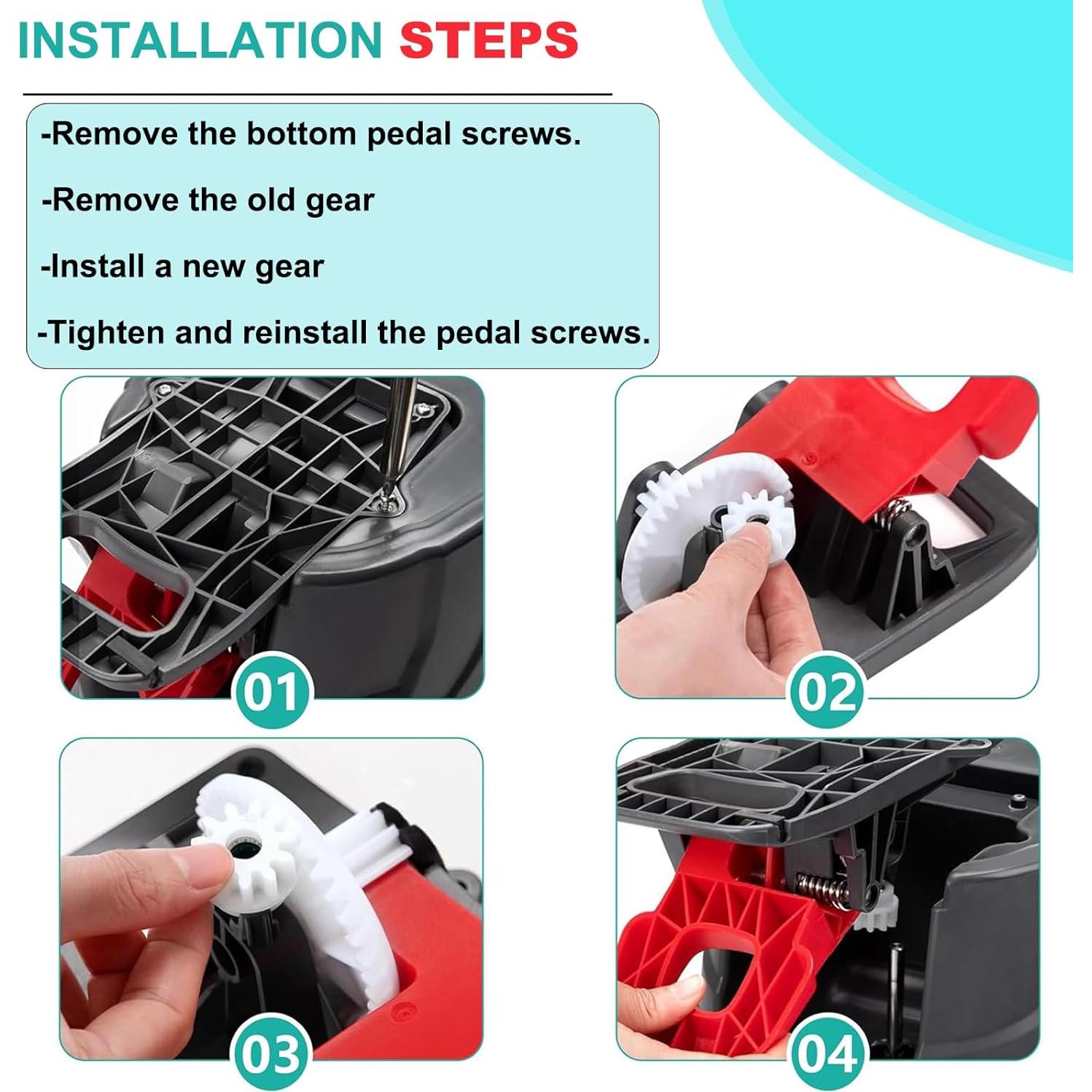 Kit de Engranajes de Reemplazo FXHDC-M para Mop de Giro 2-Pack