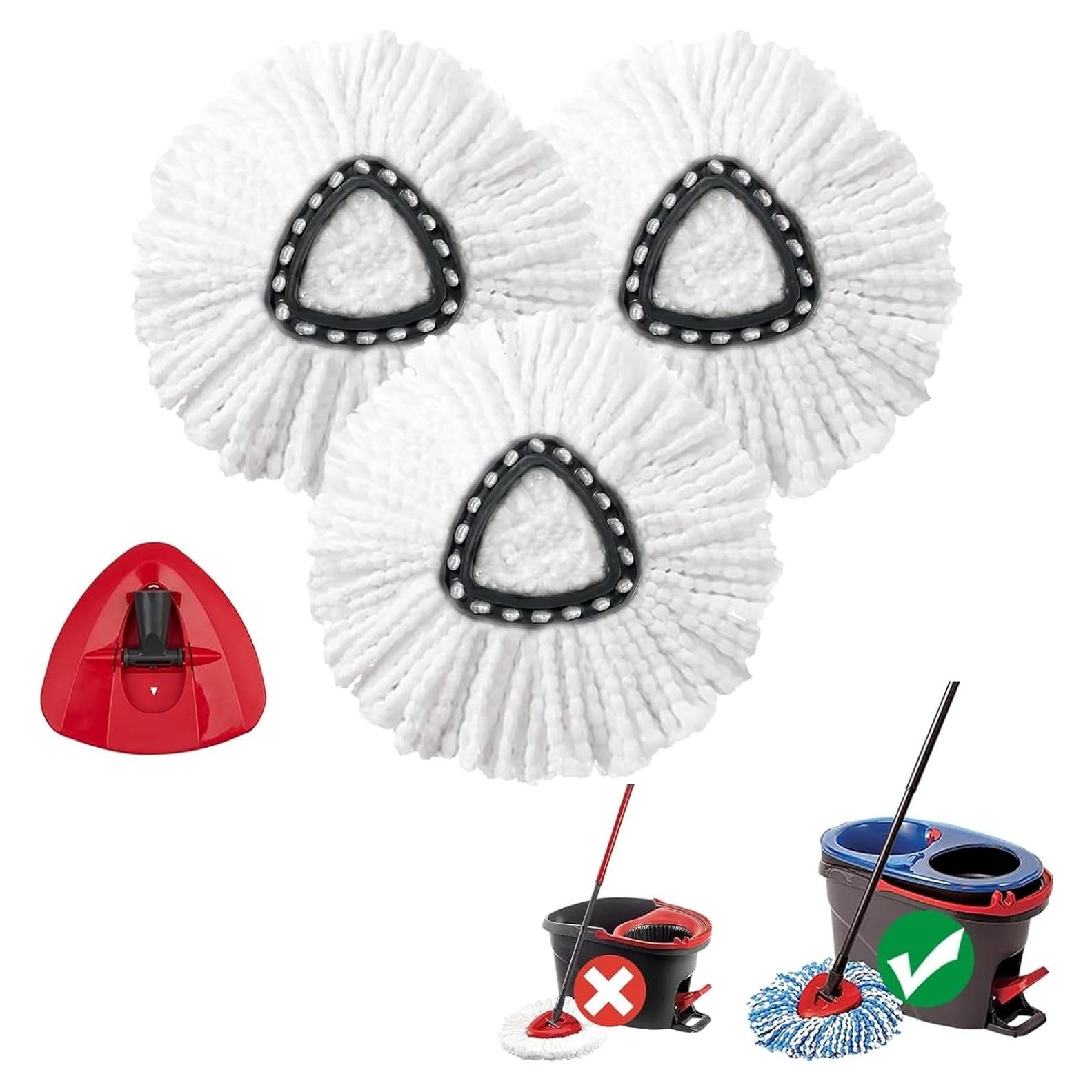 Paquete de 3 cabezales de mopa KAMISAFE para O Cedar RinseClean