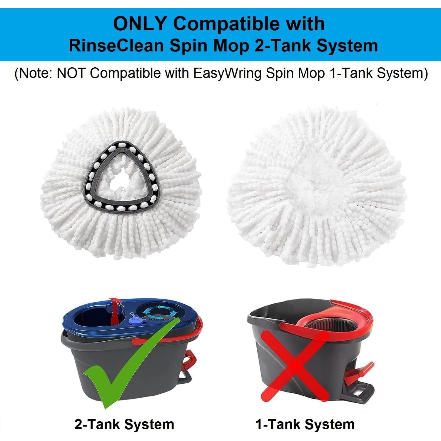 Paquete de 3 cabezales de mopa KAMISAFE para O Cedar RinseClean