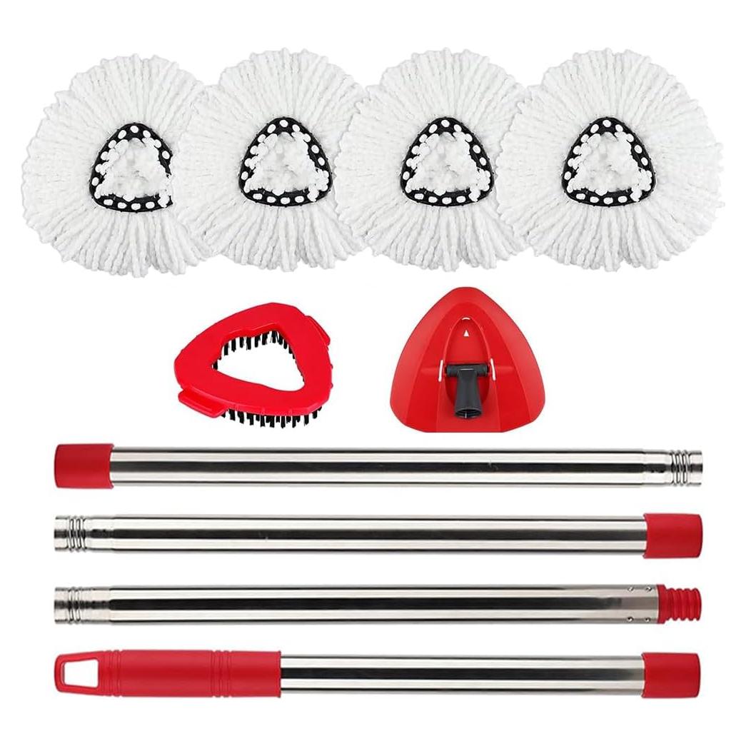 Repuesto Mop Giratorio Vileda/Ocedar - 4 Paños Microfibra