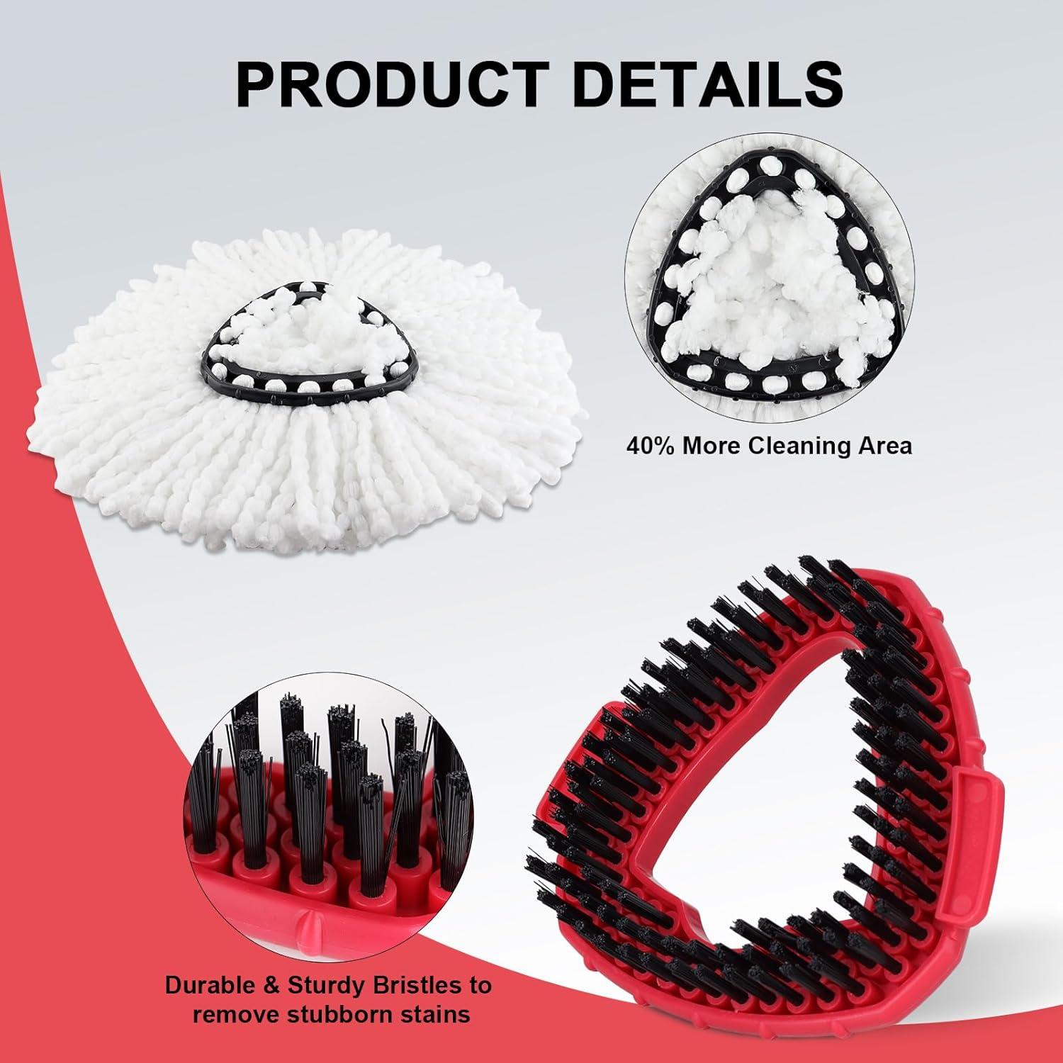 Repuesto Mop Giratorio Vileda/Ocedar - 4 Paños Microfibra