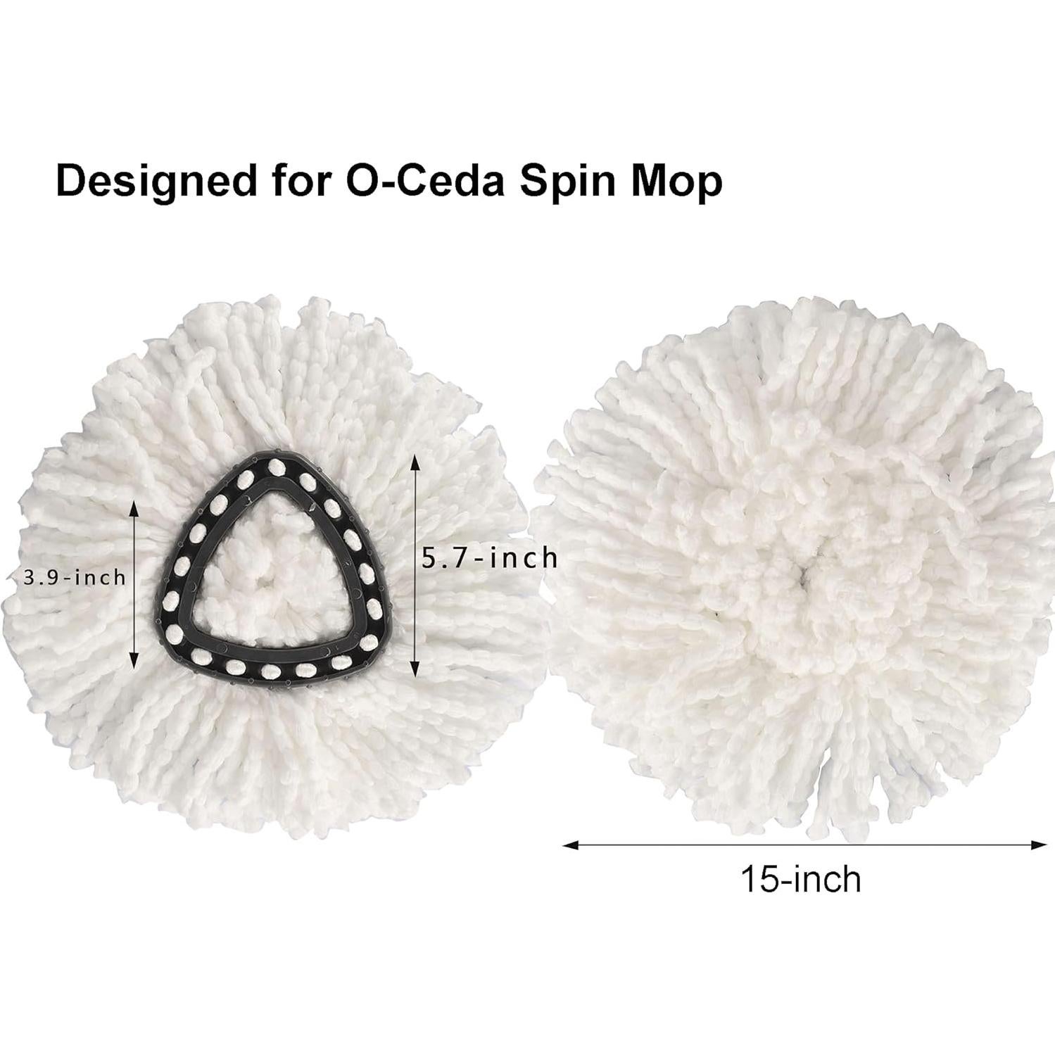 Cabezas de Repuesto para Mopa Giratoria Eyluck 10 Piezas Microfibra