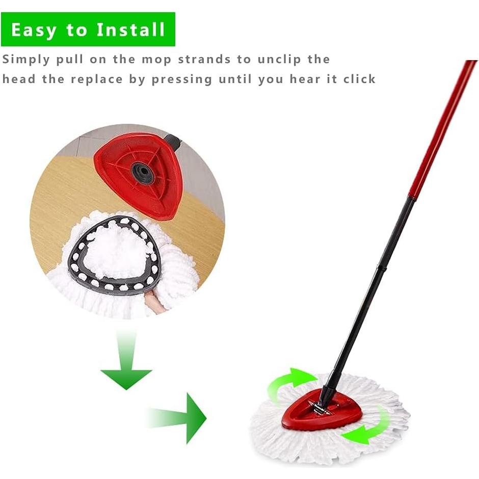 Cabezas de Repuesto para Mopa Giratoria Eyluck 10 Piezas Microfibra