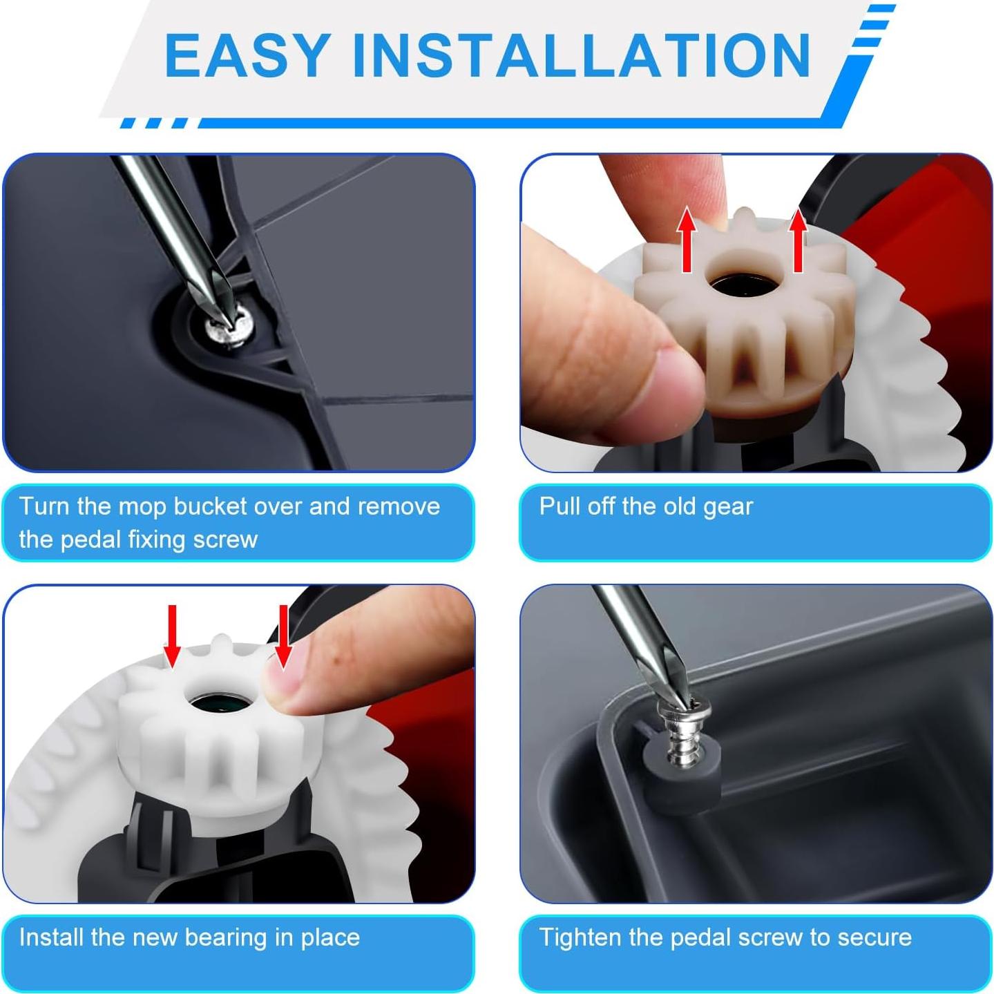 4 Piezas de Repuesto para Mopas Giratorias PEUTIER