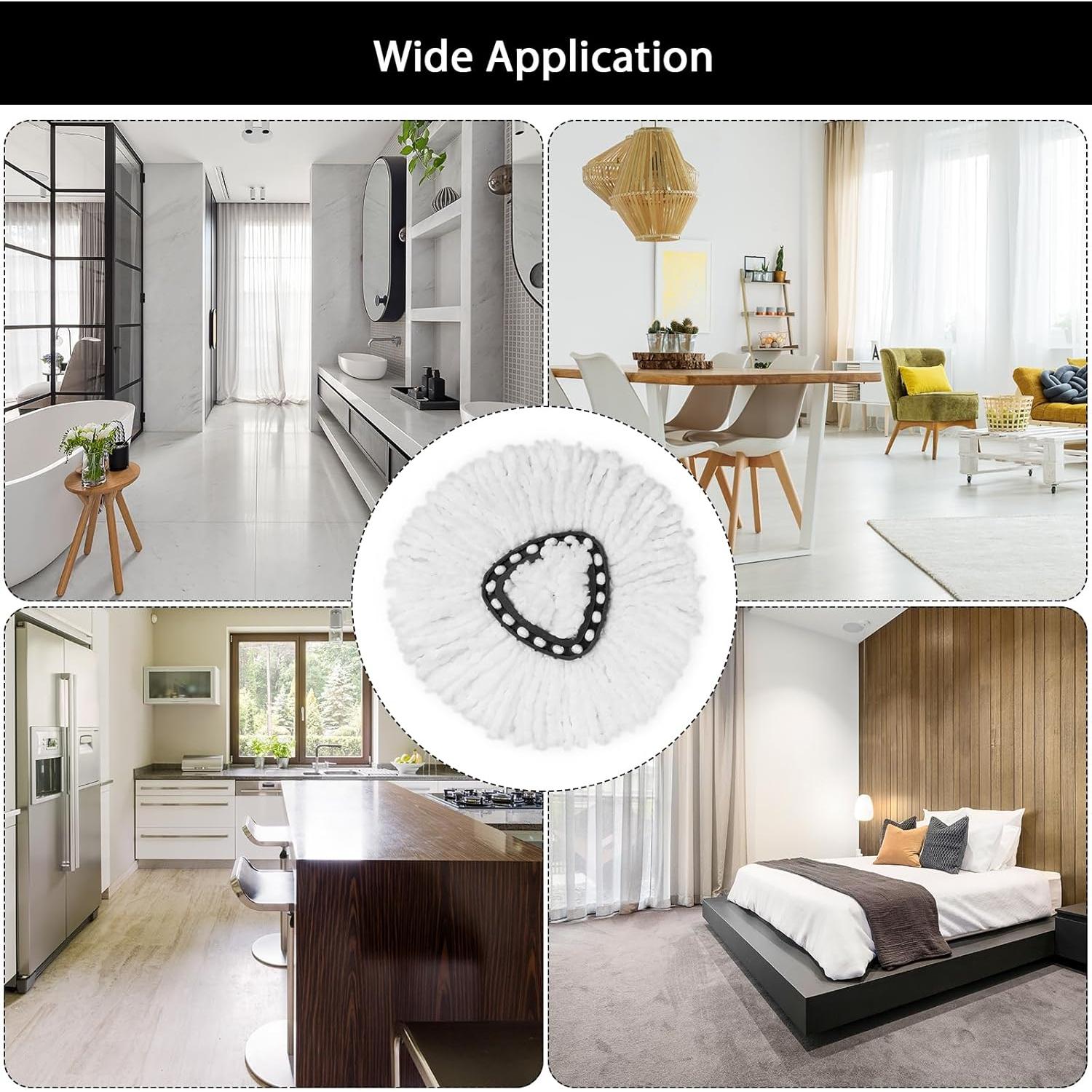 Cabezas de Repuesto para Mop de Giro 10Pack Microfibra High-PQ