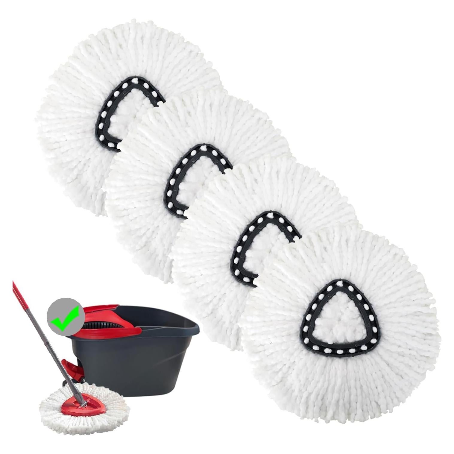 Paquete de 4 cabezales de mopa microfibra Famebird 21.6 cm