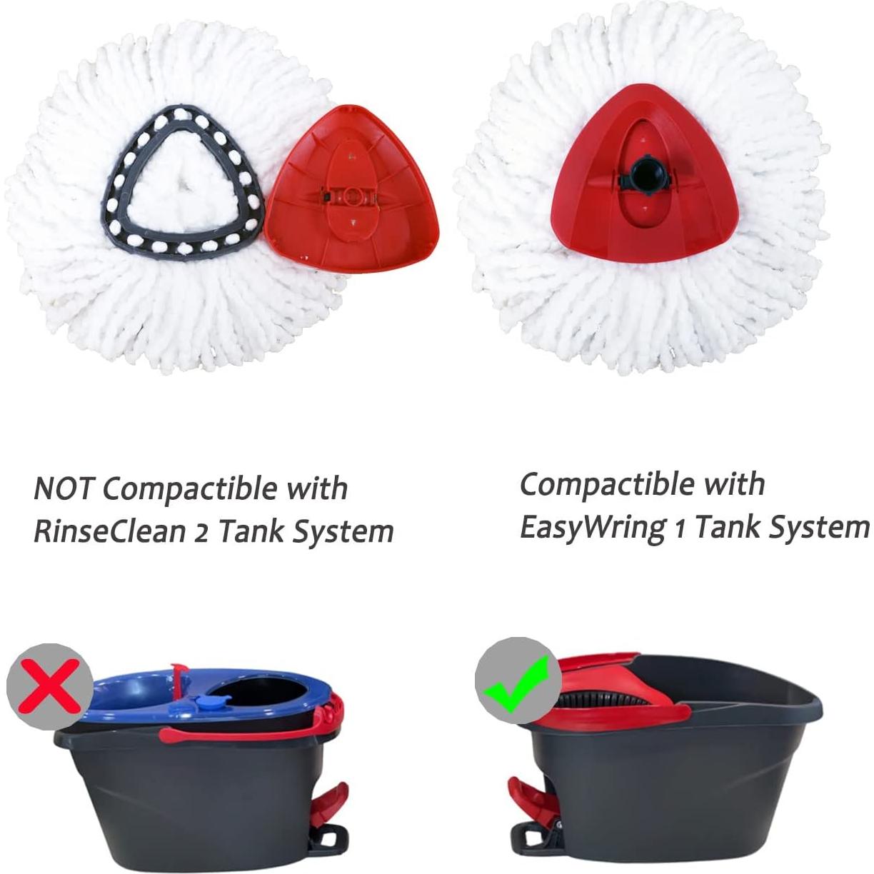 Paquete de 4 cabezales de mopa microfibra Famebird 21.6 cm