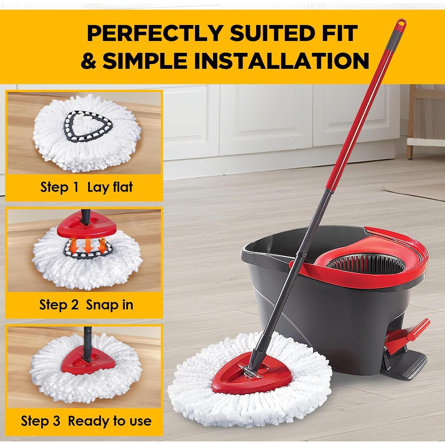 Cabezas de Mopa Reemplazo O-Cedar EasyWring 6 Unidades Microfibra