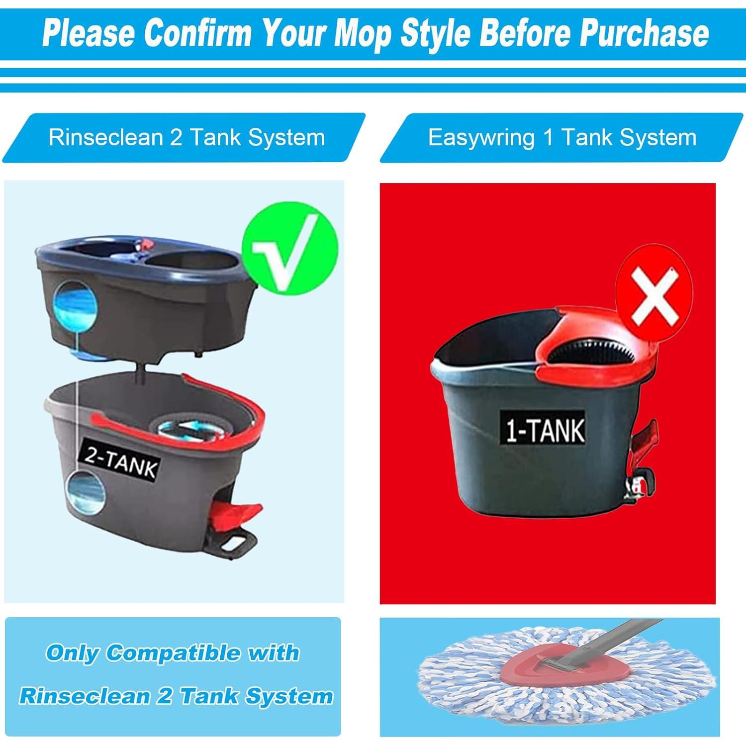 Paquete de 12 cabezales de mopa giratoria RinseClean