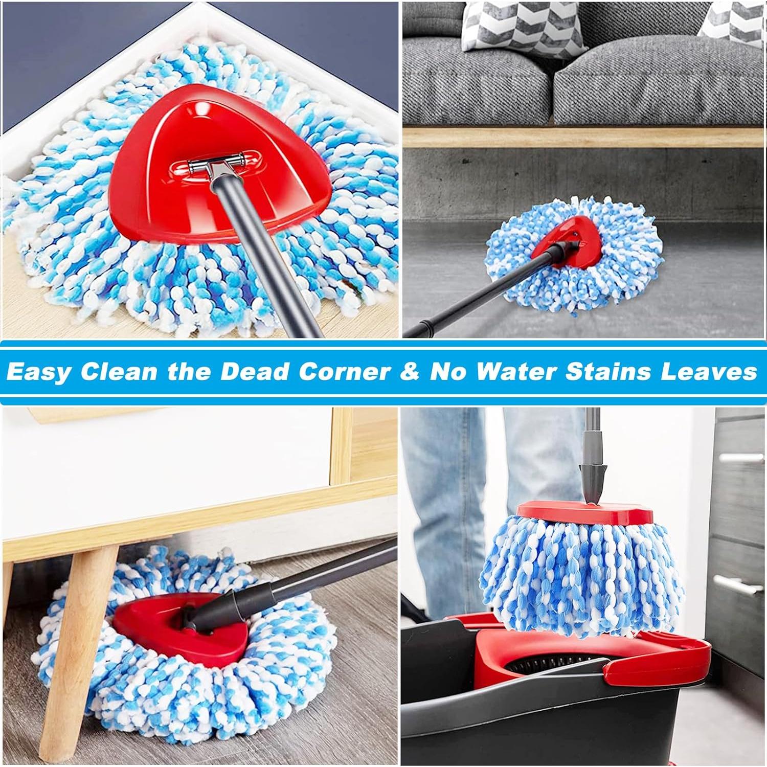 Paquete de 12 cabezales de mopa giratoria RinseClean