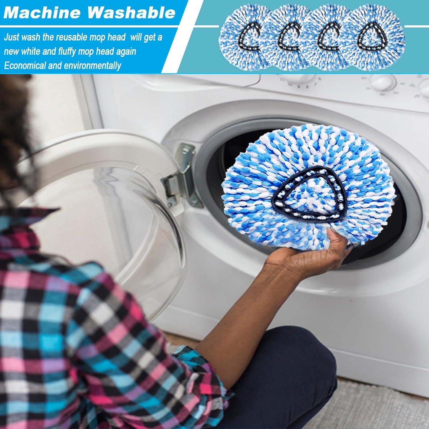 Paquete de 12 cabezales de mopa giratoria RinseClean